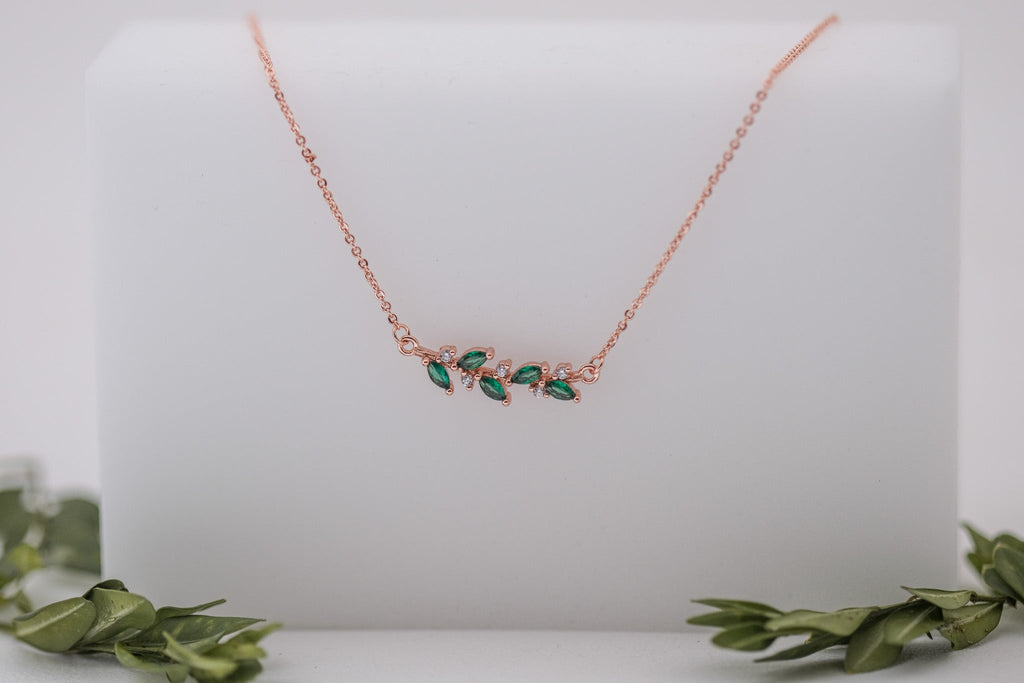 Green Forest Nymph Crystals Necklace