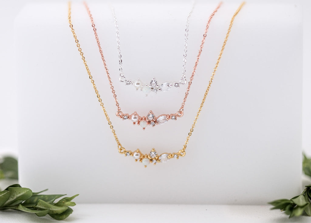 Crystals, Opal & Pearls Necklace