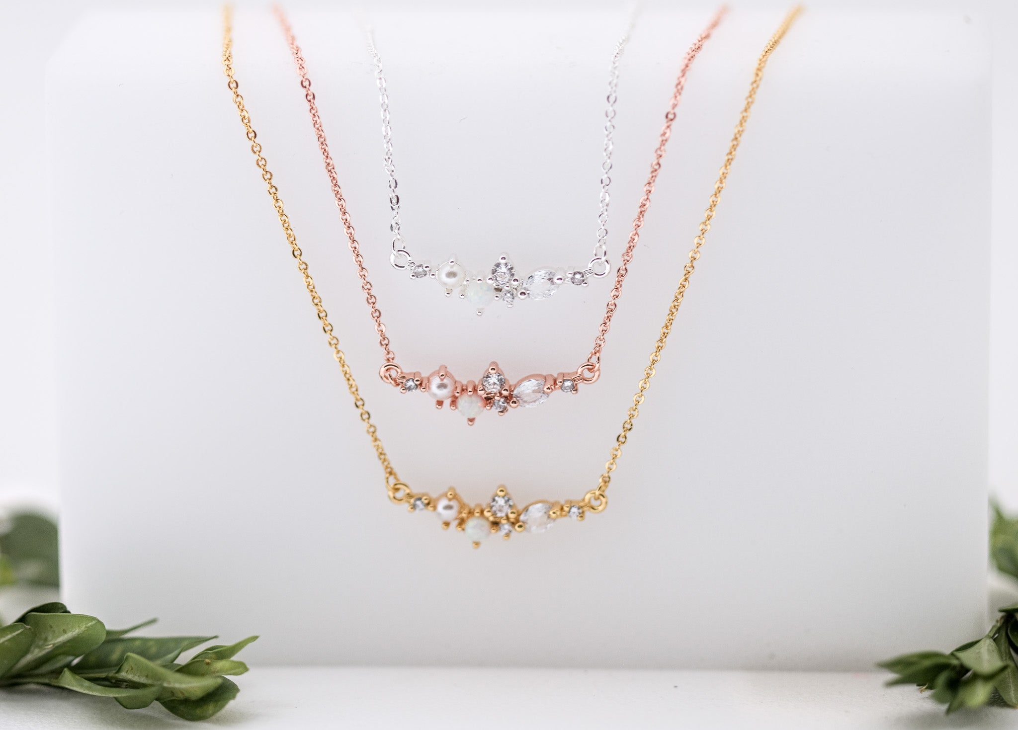 Crystals, Opal & Pearls Necklace
