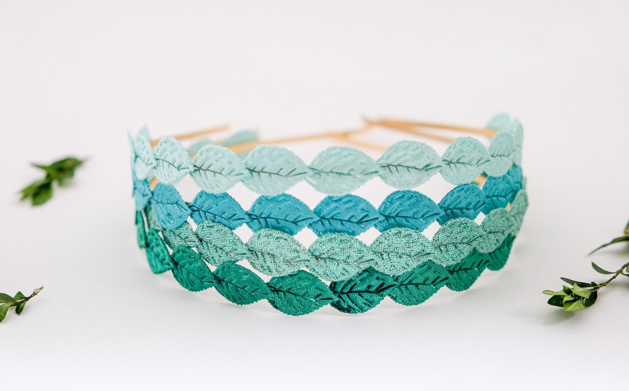 Small Fabric Leaf Headband