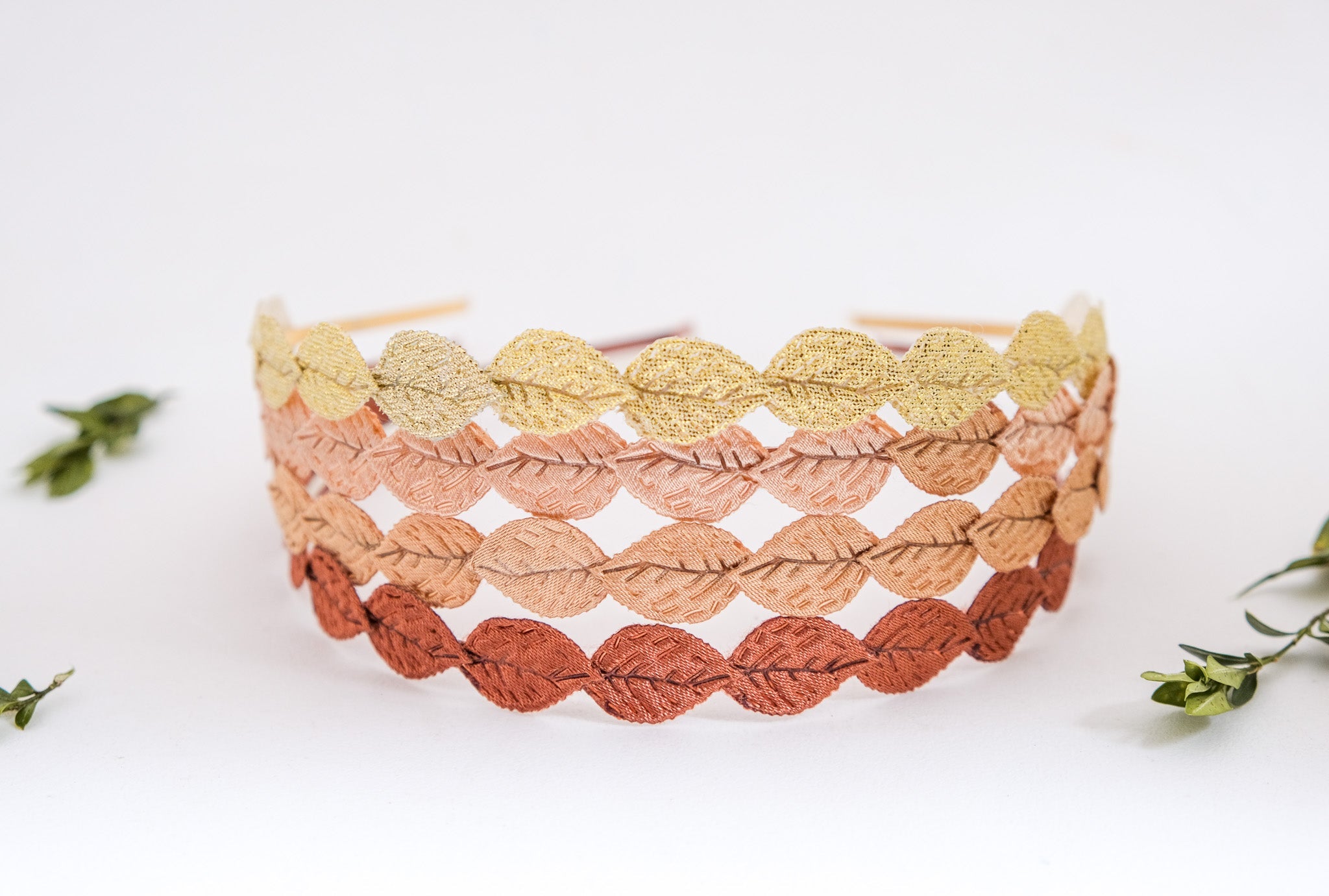 Small Fabric Leaf Headband