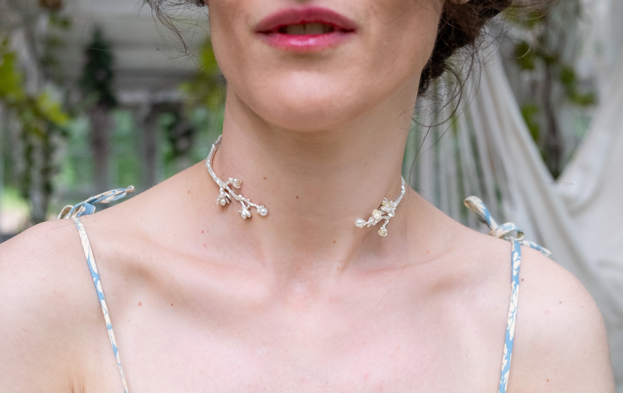Magnolia Branch Floral Choker