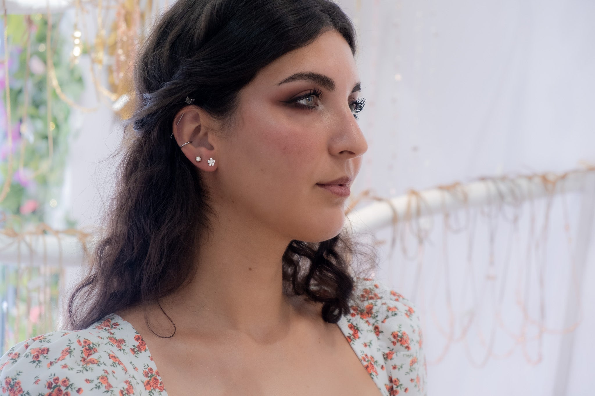 Tiny flowers Stud Earrings