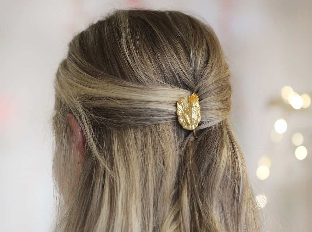 Frog on a Lily Pad Hair Prong