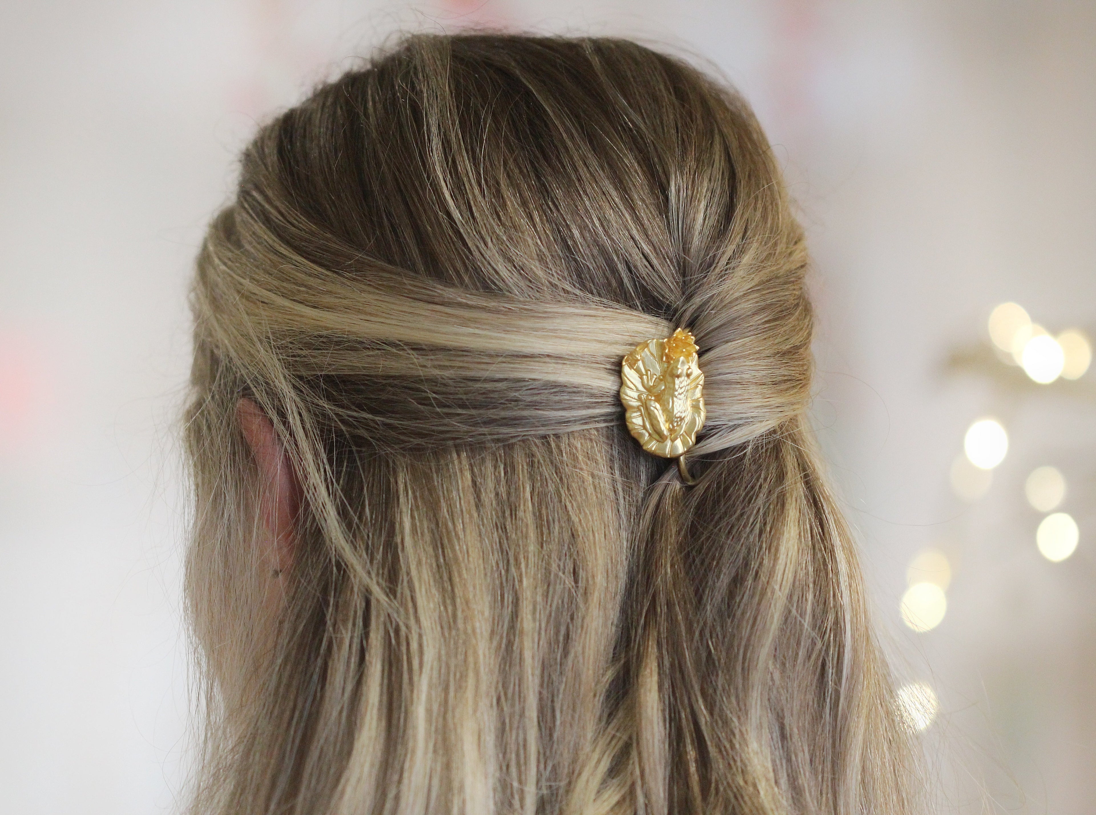 Frog on a Lily Pad Hair Prong