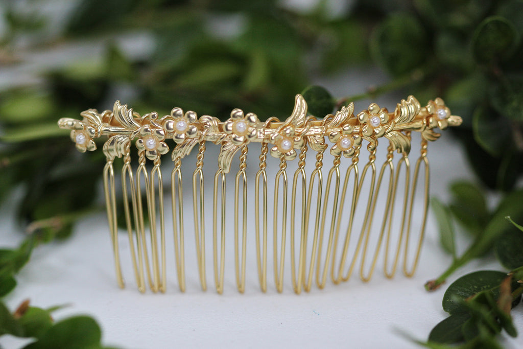 Forget-Me-Not Hair Comb