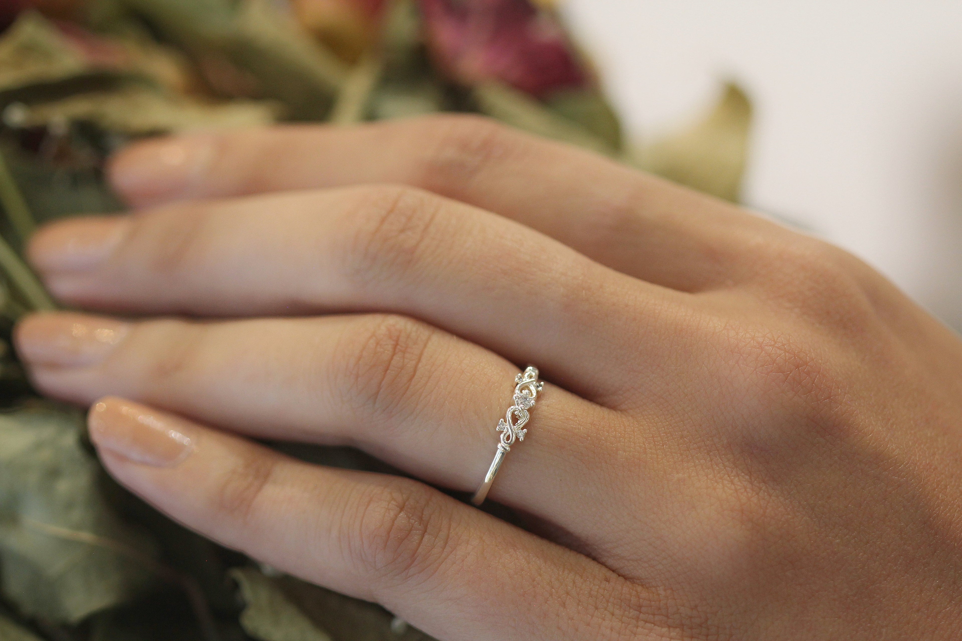 Dainty Princess Crystals Ring