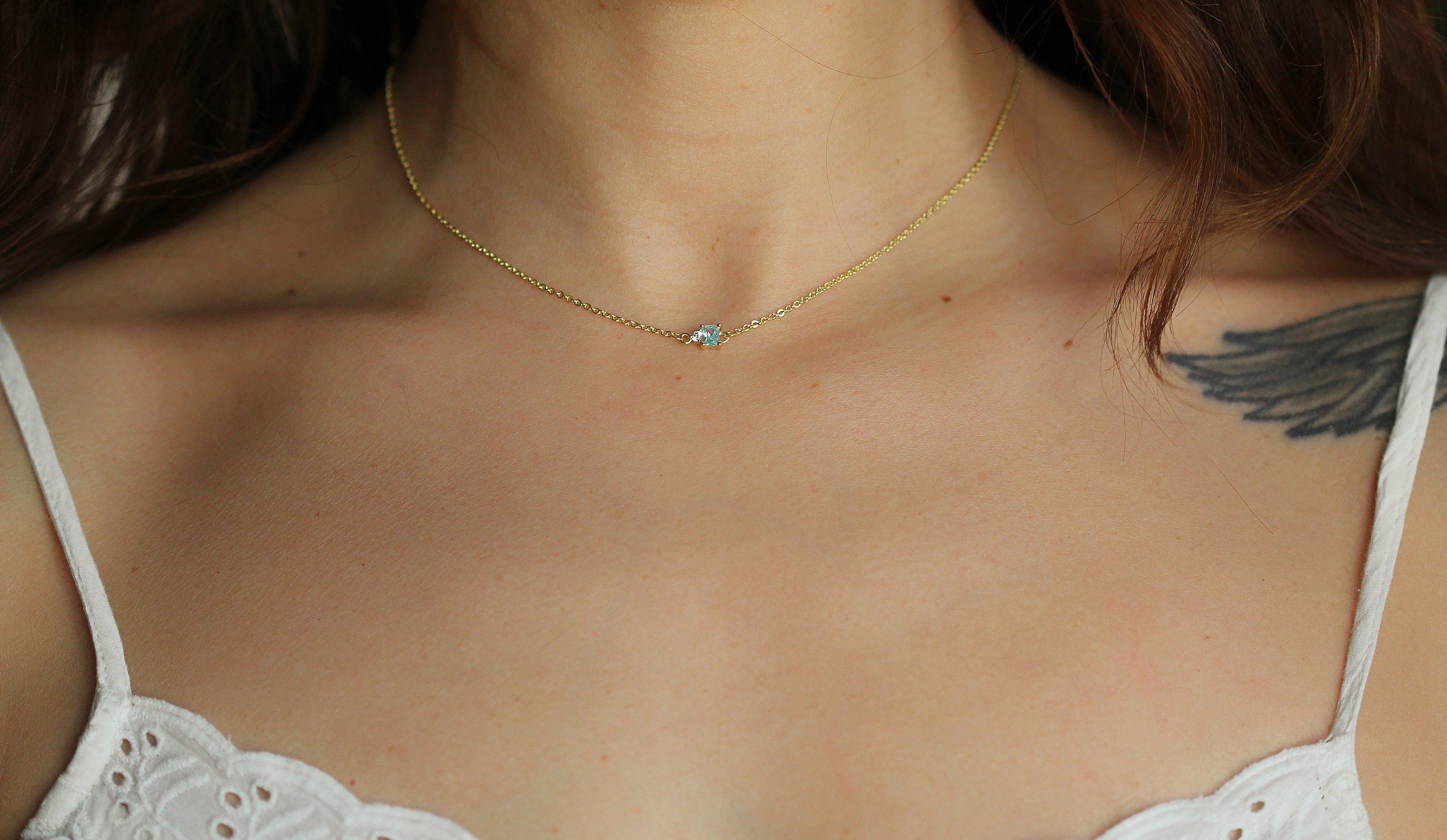 Blue Sky Crystal Necklace