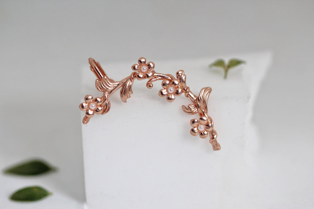 Forget-Me-Not Floral Ear Cuff
