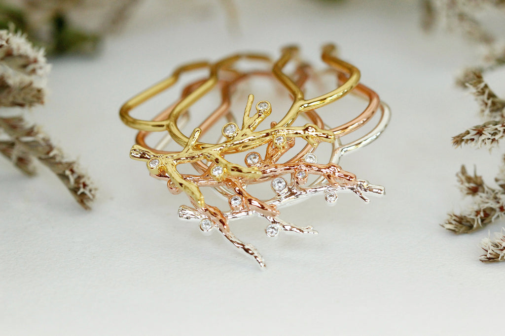 Crystals Coral Hair Prong