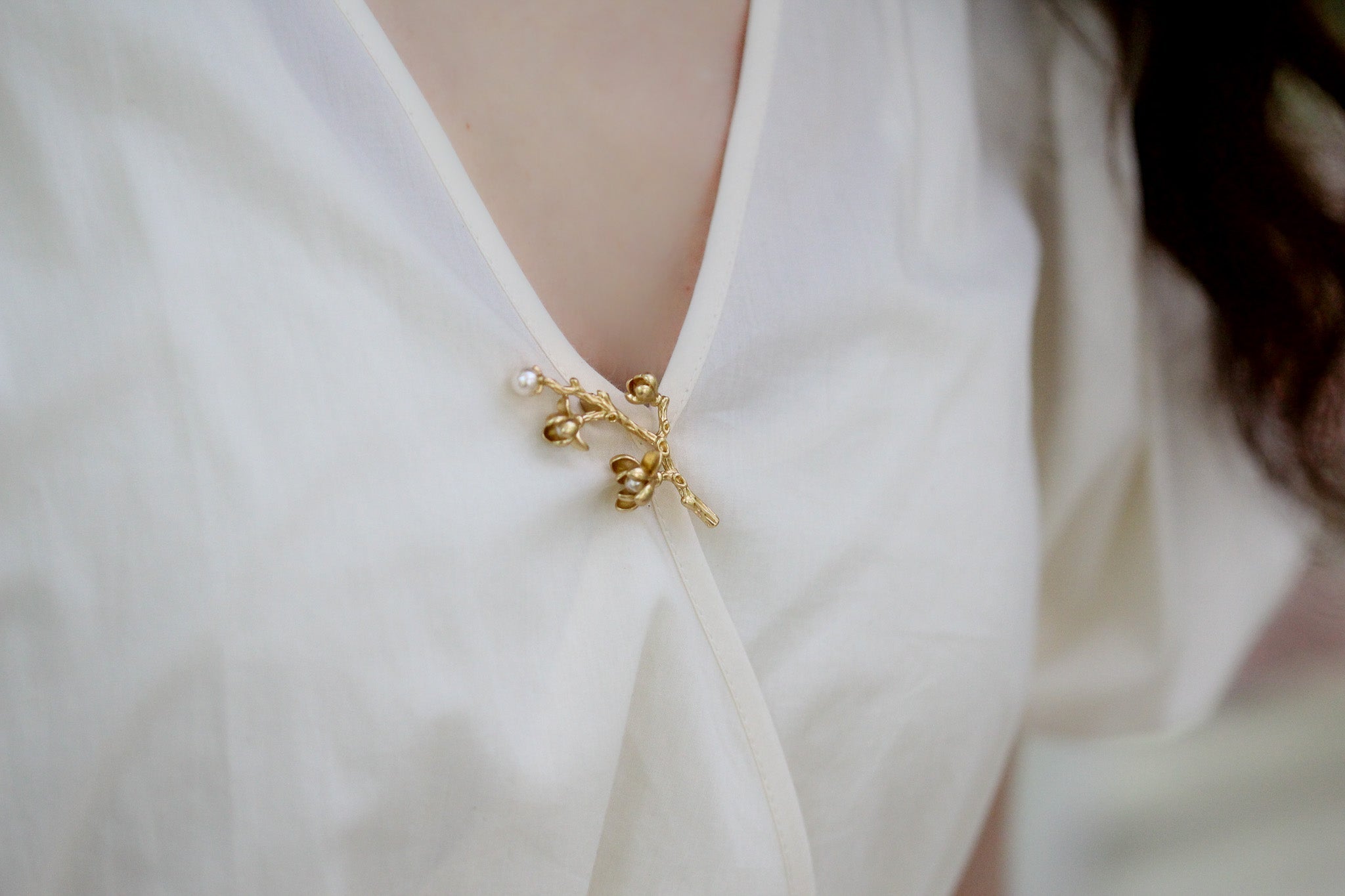 Magnolia Branch Brooch