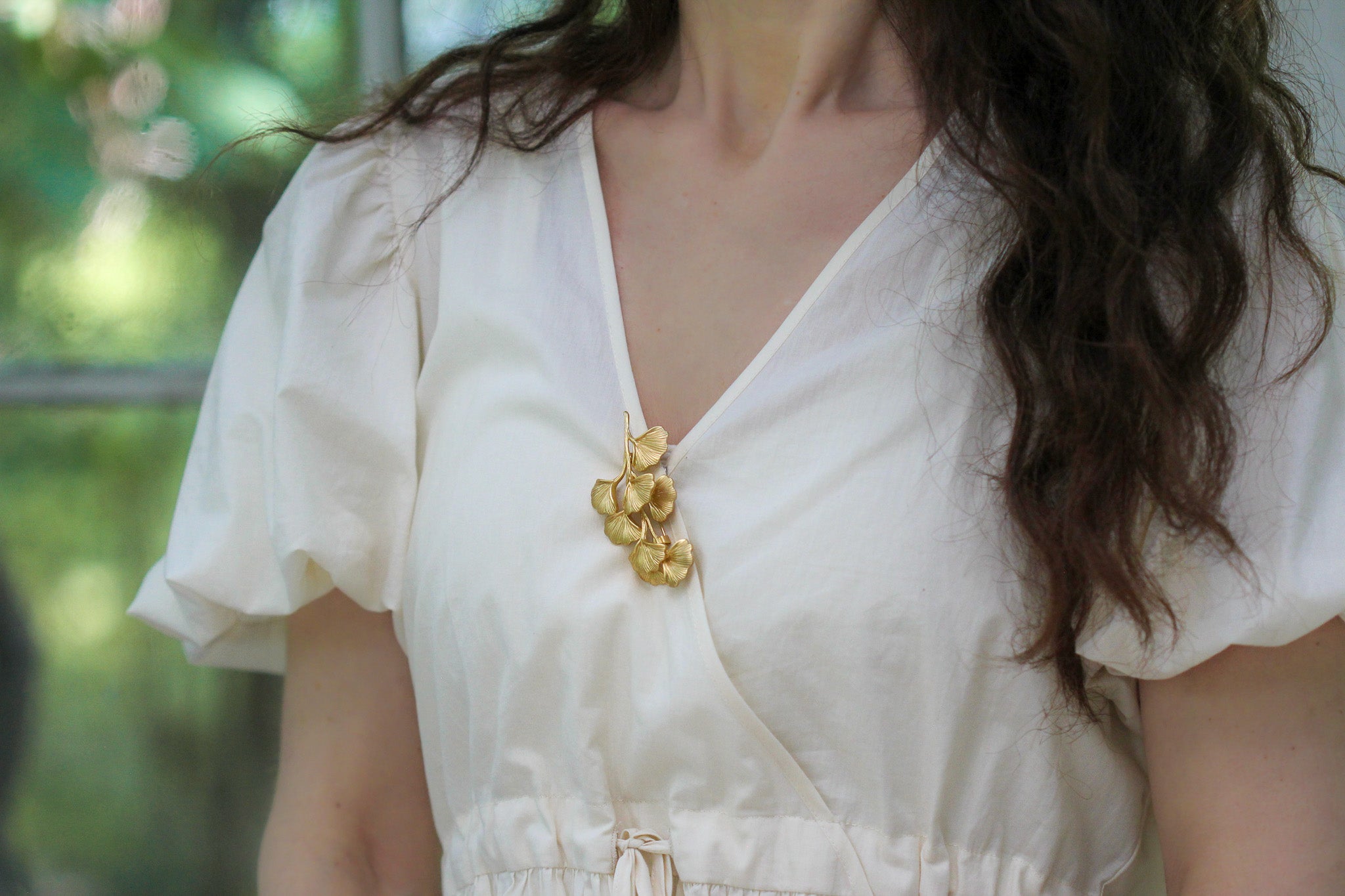 Royal Ginkgo Leaf Brooch