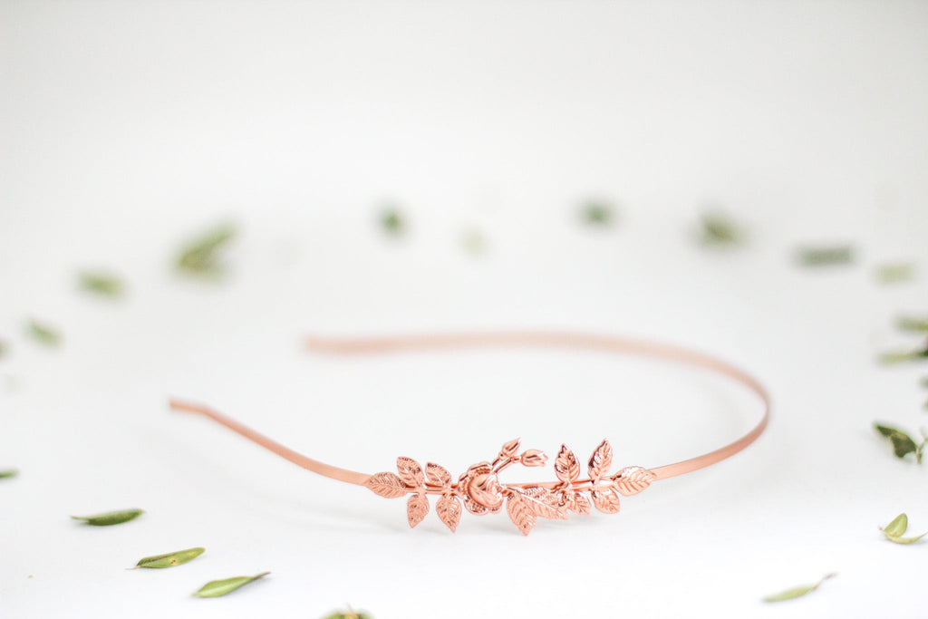 Rose & Leaves Headband