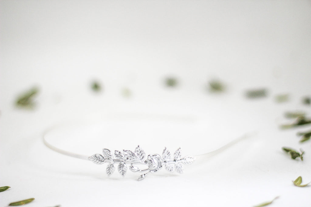 Rose & Leaves Headband
