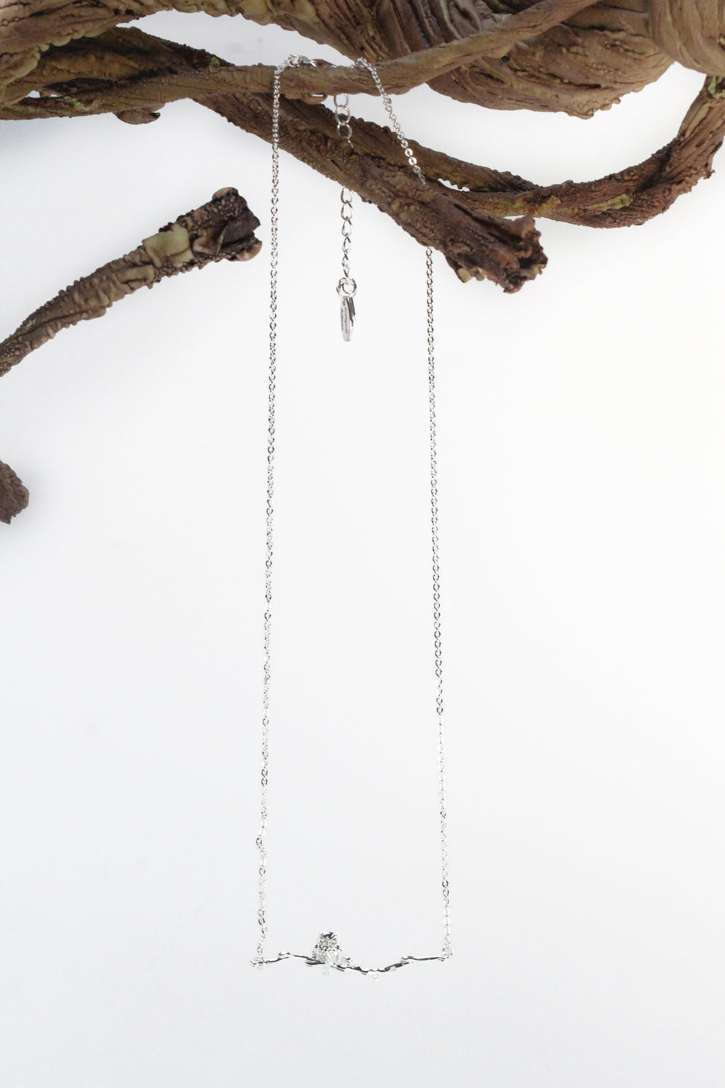 Owl Sitting on a Branch Necklace