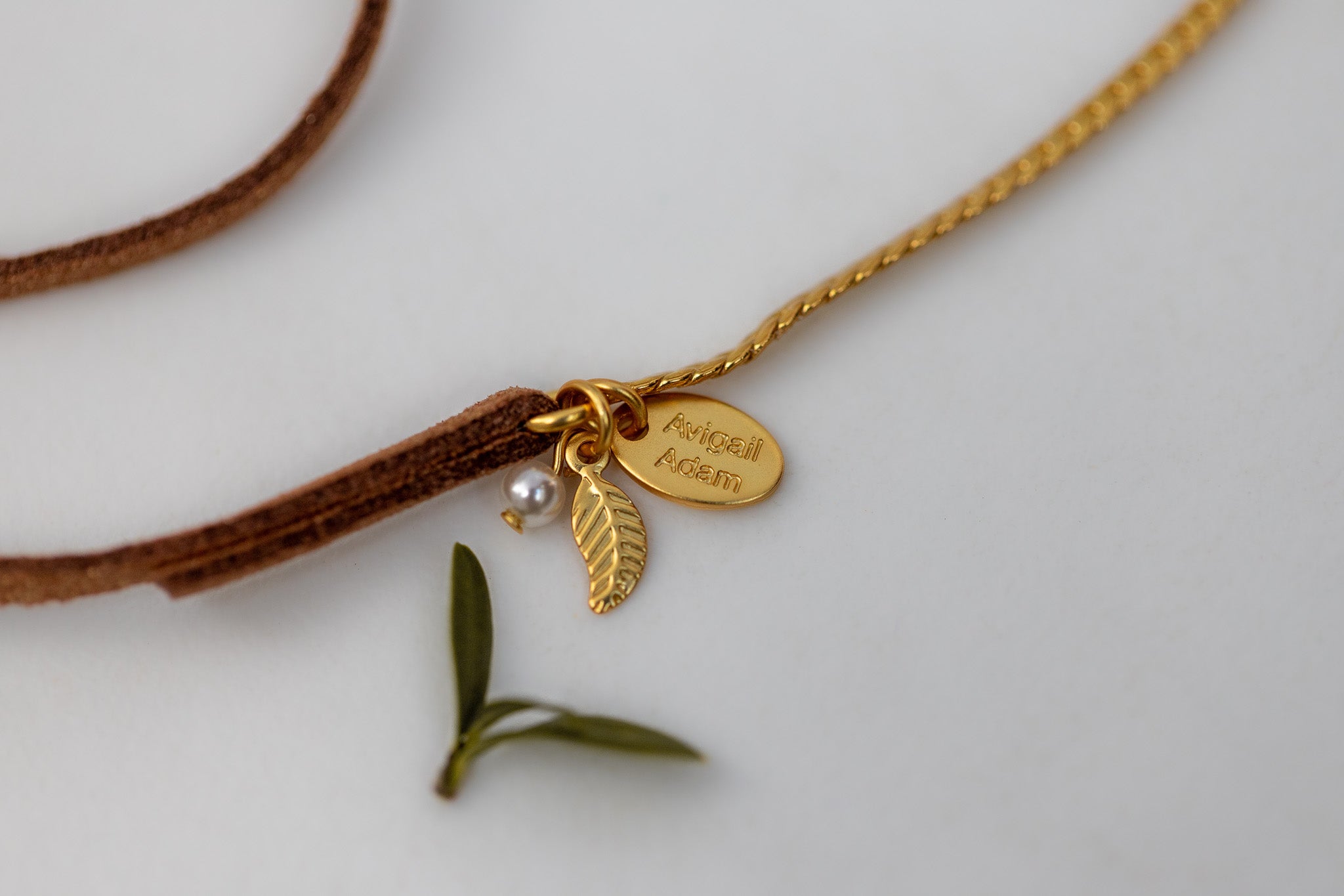 Dainty Olive Branch Hair Chain