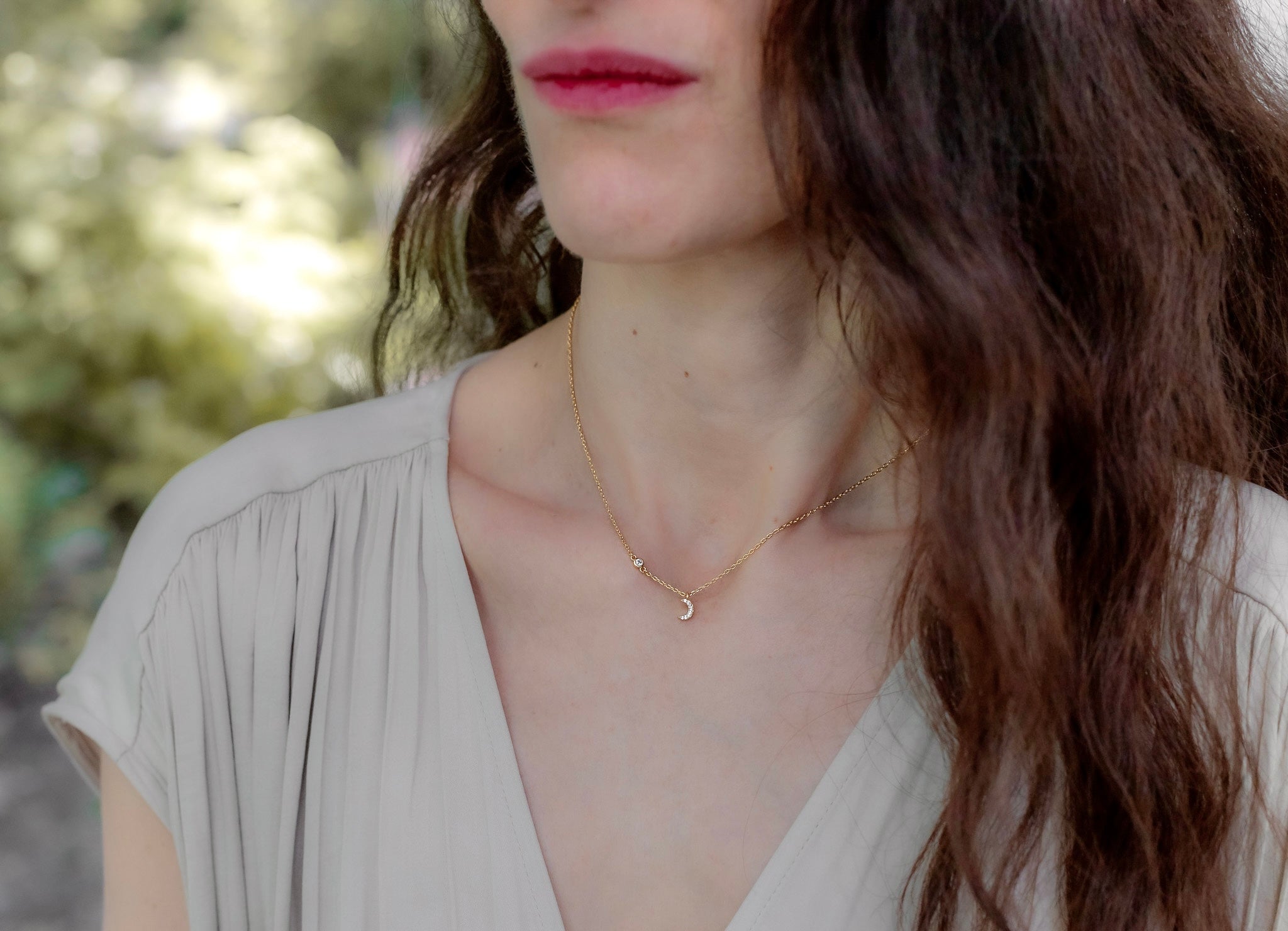 Crystal Moon Necklace