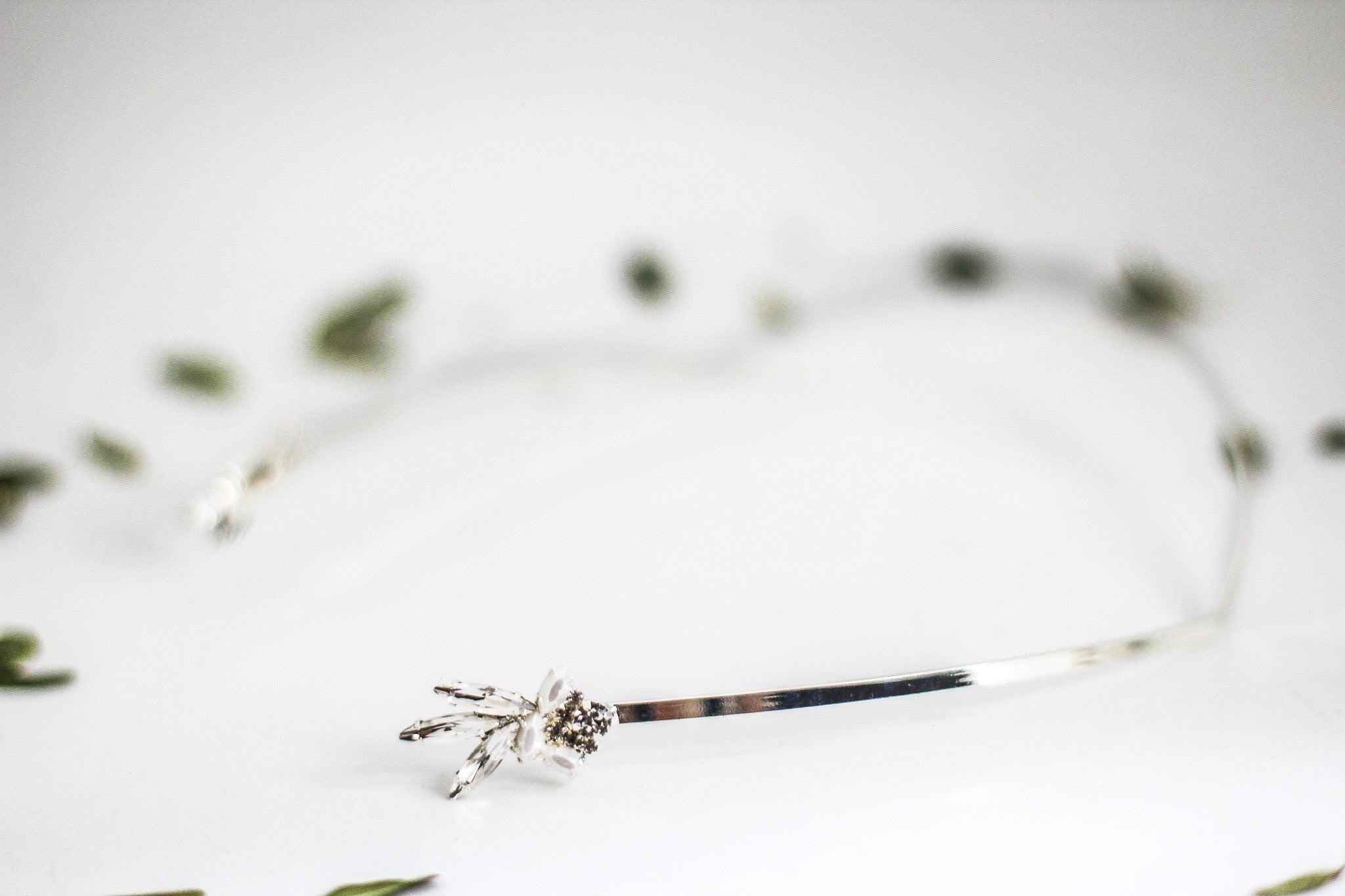 Viviana Crystals Pearls Goddess Crown