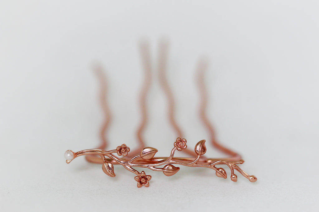 Enchanted Garden Floral Hair Prong