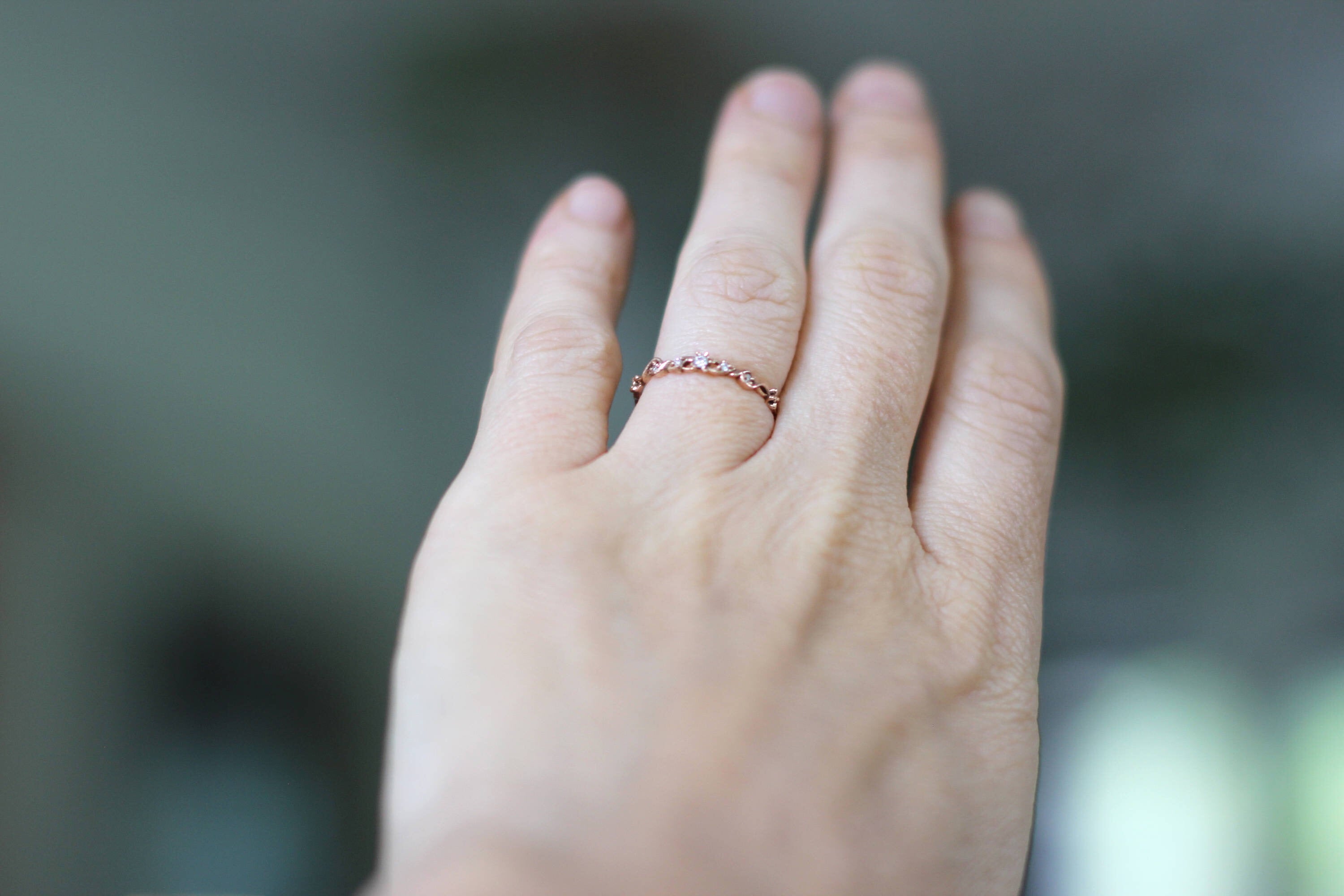 Custom Made* Swirly Floral Loops Diamonds Ring