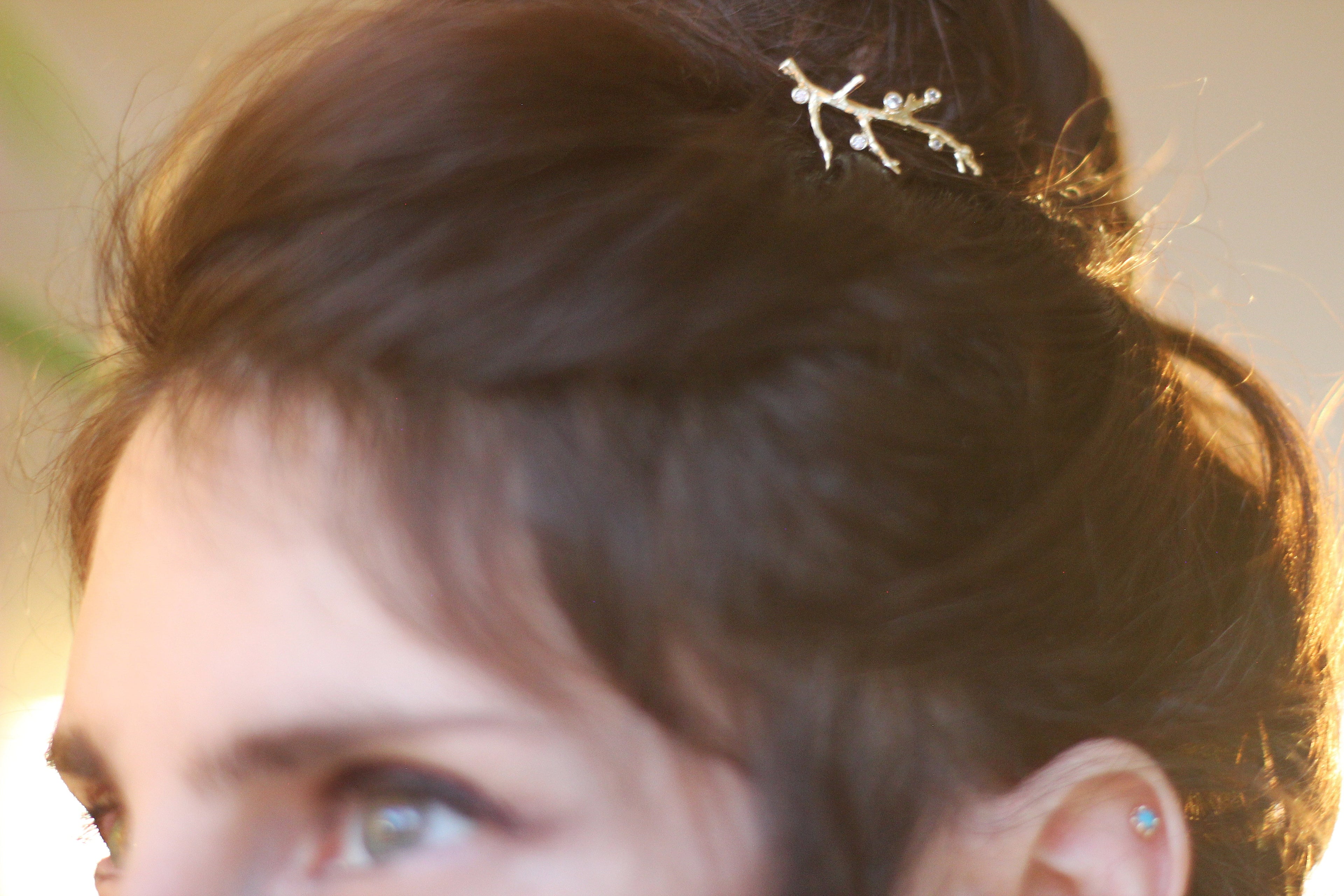 Crystals Coral Hair Prong