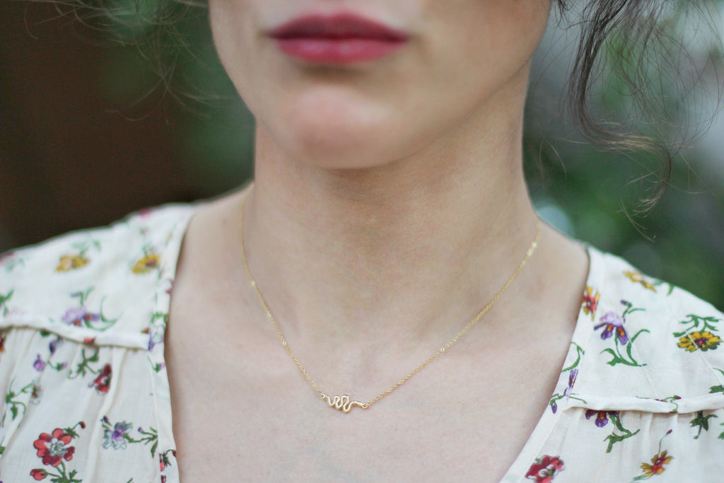 Tiny Snake Necklace