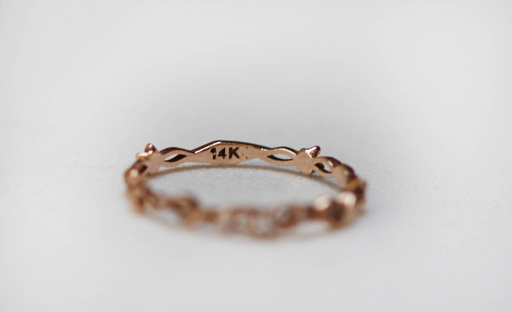 Custom Made* Swirly Floral Loops Diamonds Ring