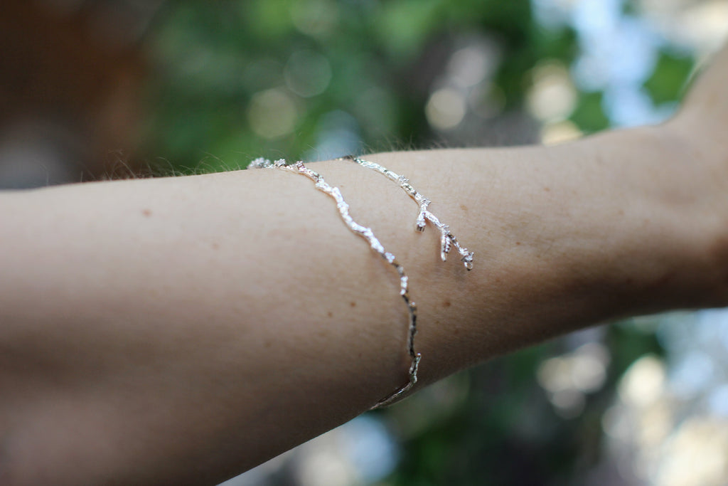 Rustic Branch with Crystals Armband