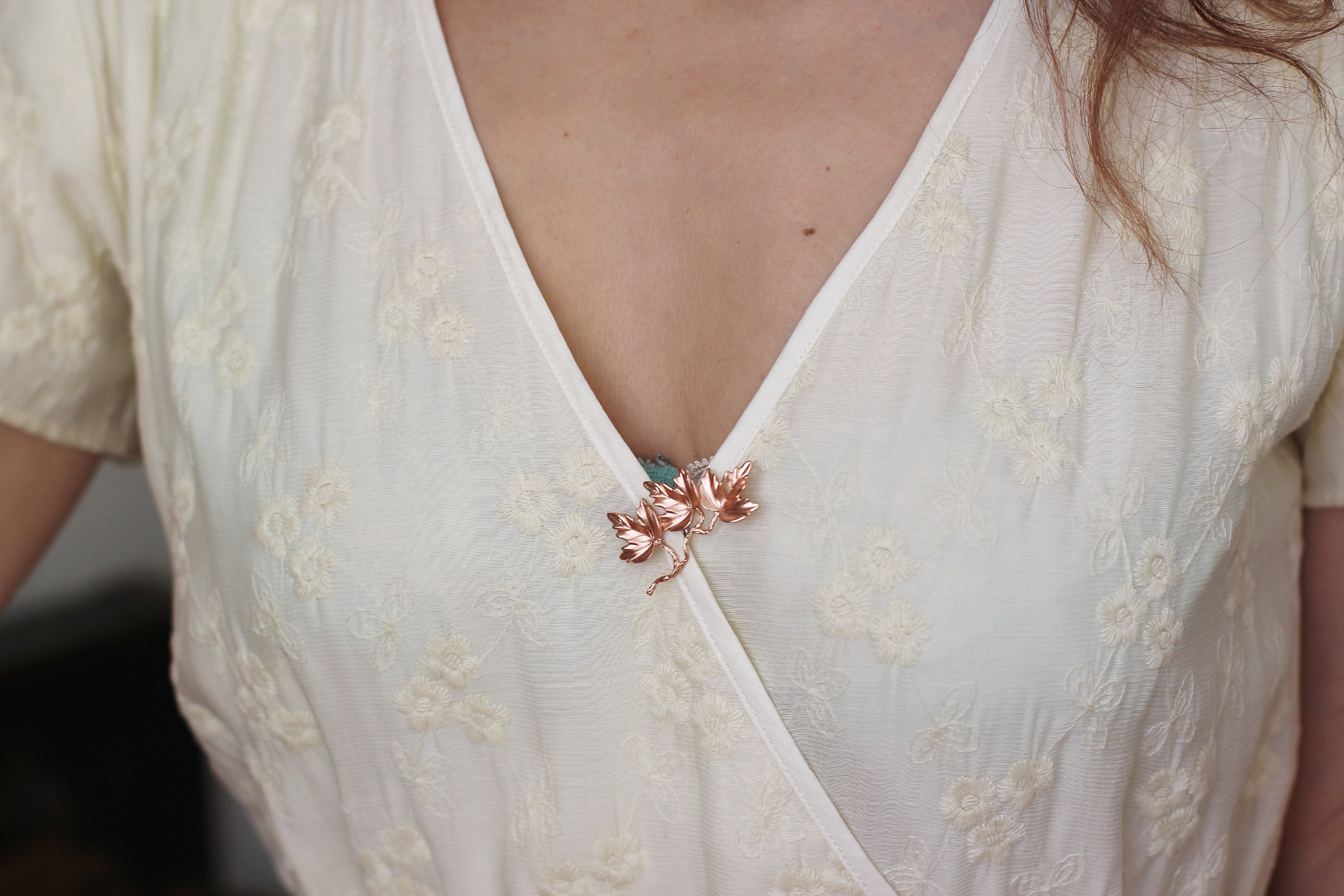 Triple Maple Leaves Brooch