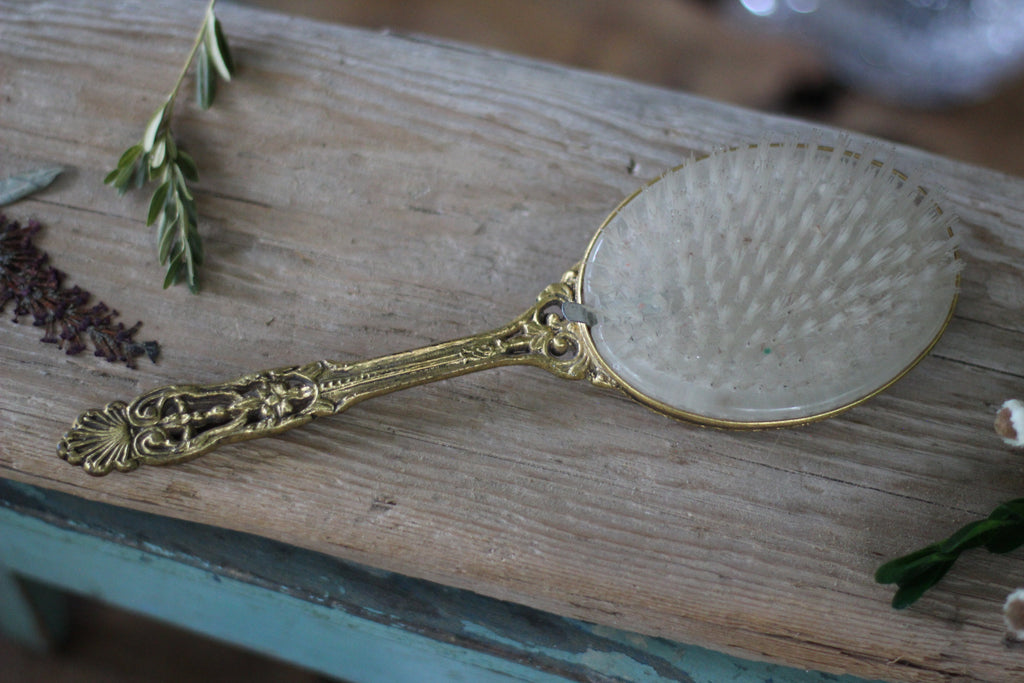 Antique Sunflower Hair Brush