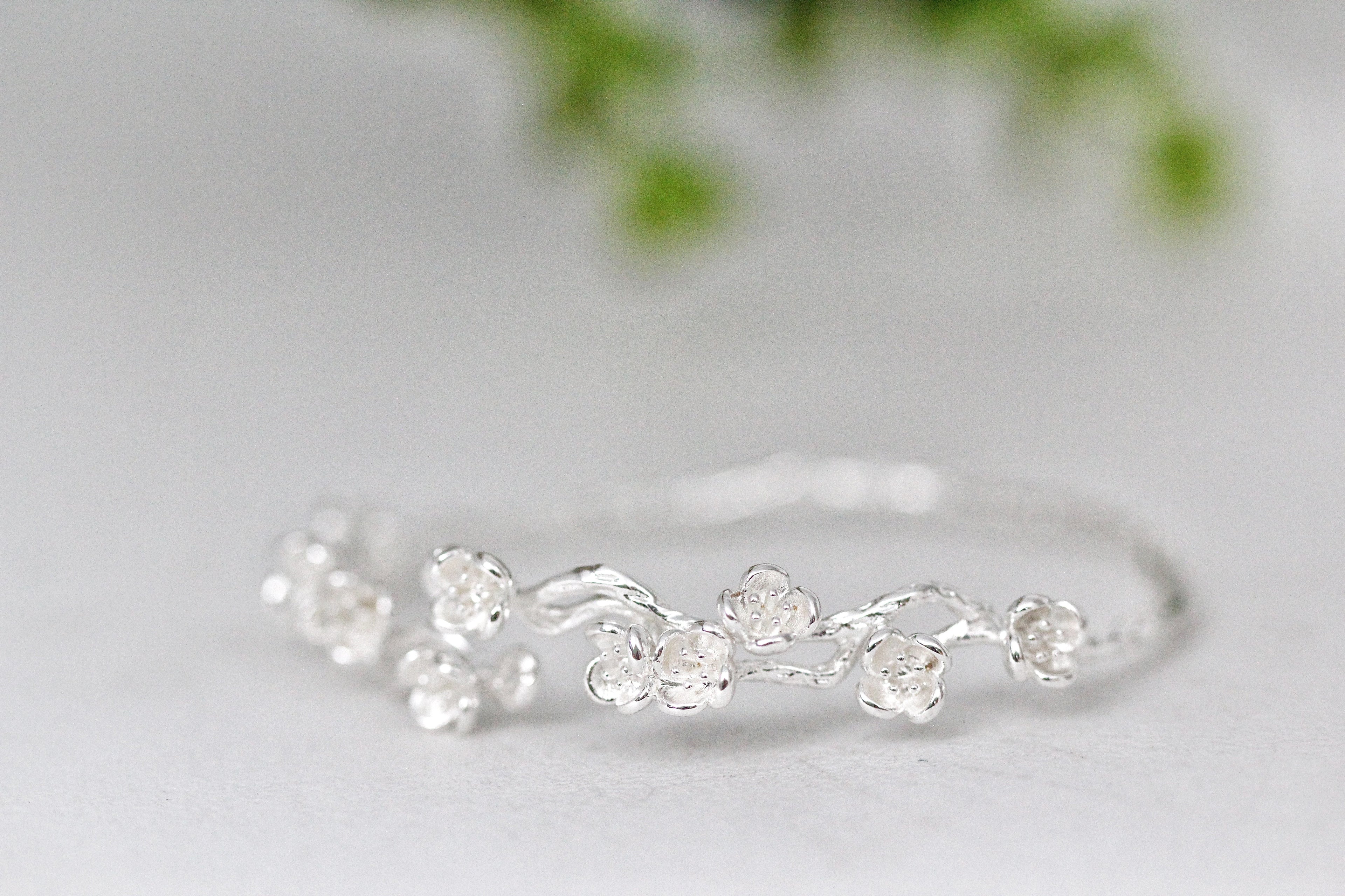 Cherry Blossom/Sakura Floral Branch Bracelet