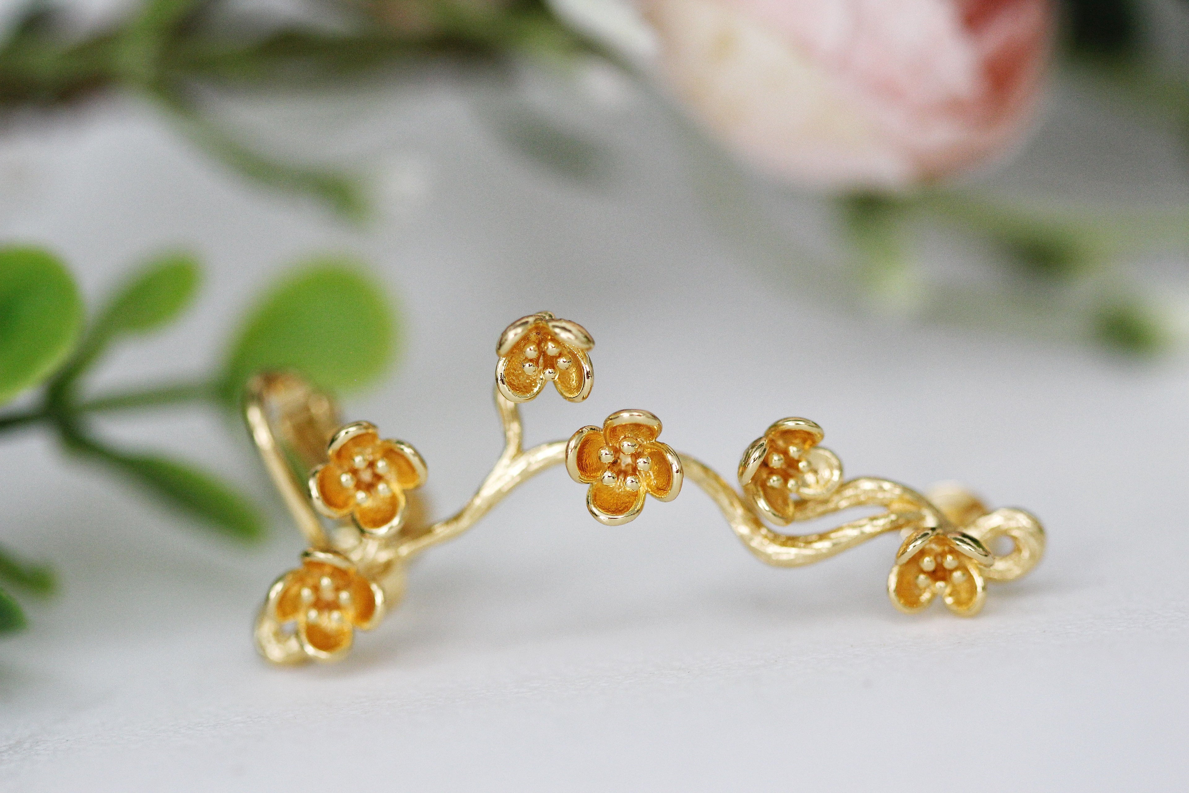 Sakura / Cherry Blossom Floral Ear Cuff