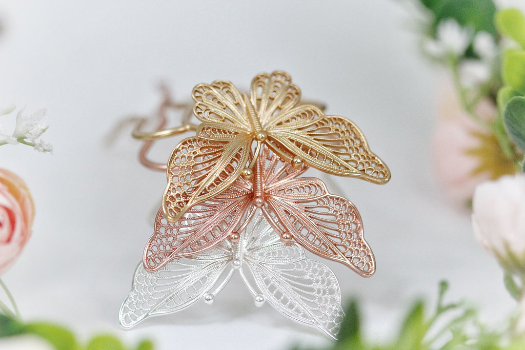 Filigree Butterfly Hair Prong
