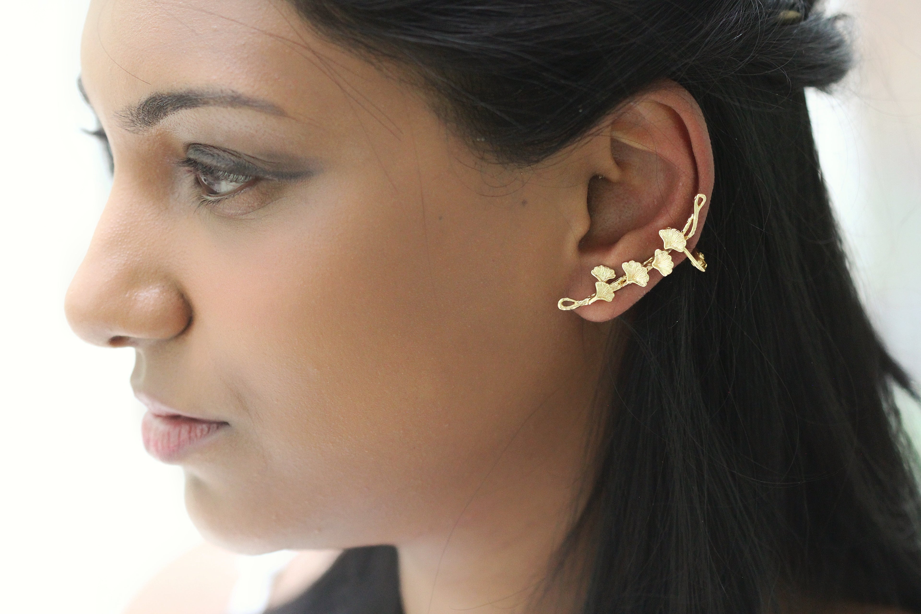 Ginkgo Leaves Ear Cuff