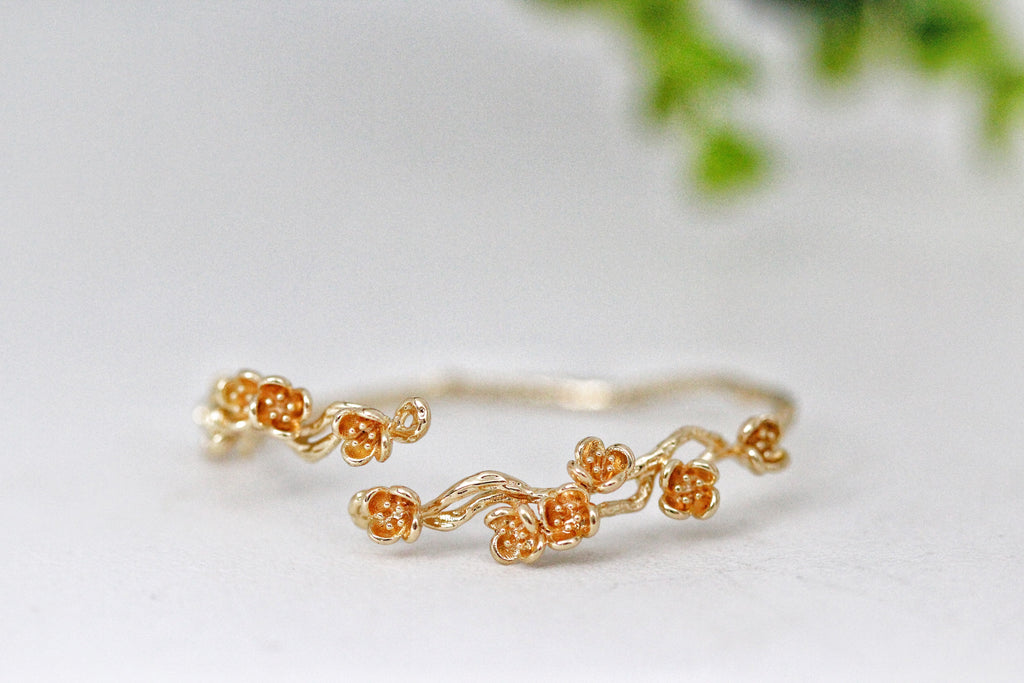 Cherry Blossom/Sakura Floral Branch Bracelet