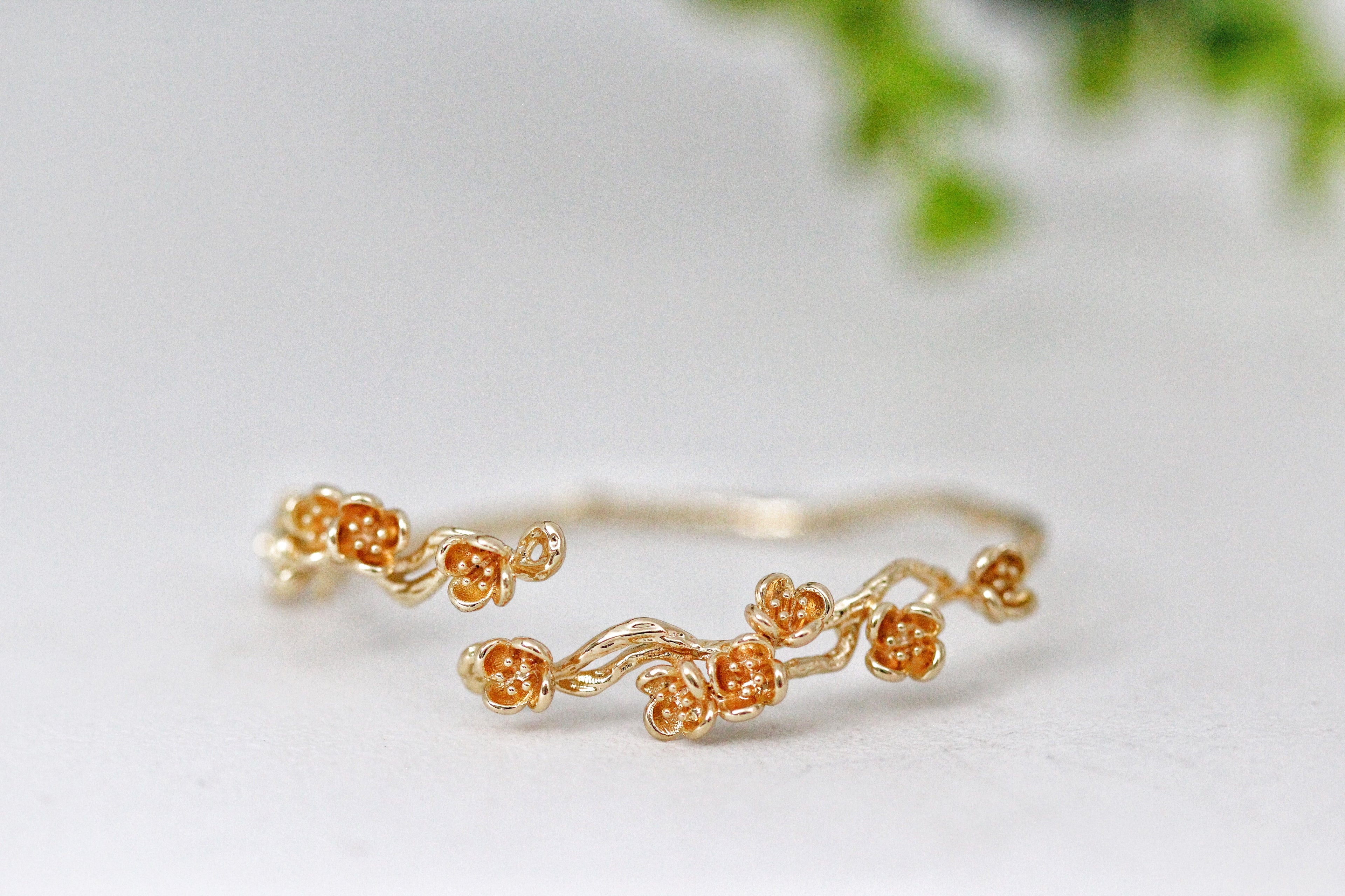 Cherry Blossom/Sakura Floral Branch Bracelet
