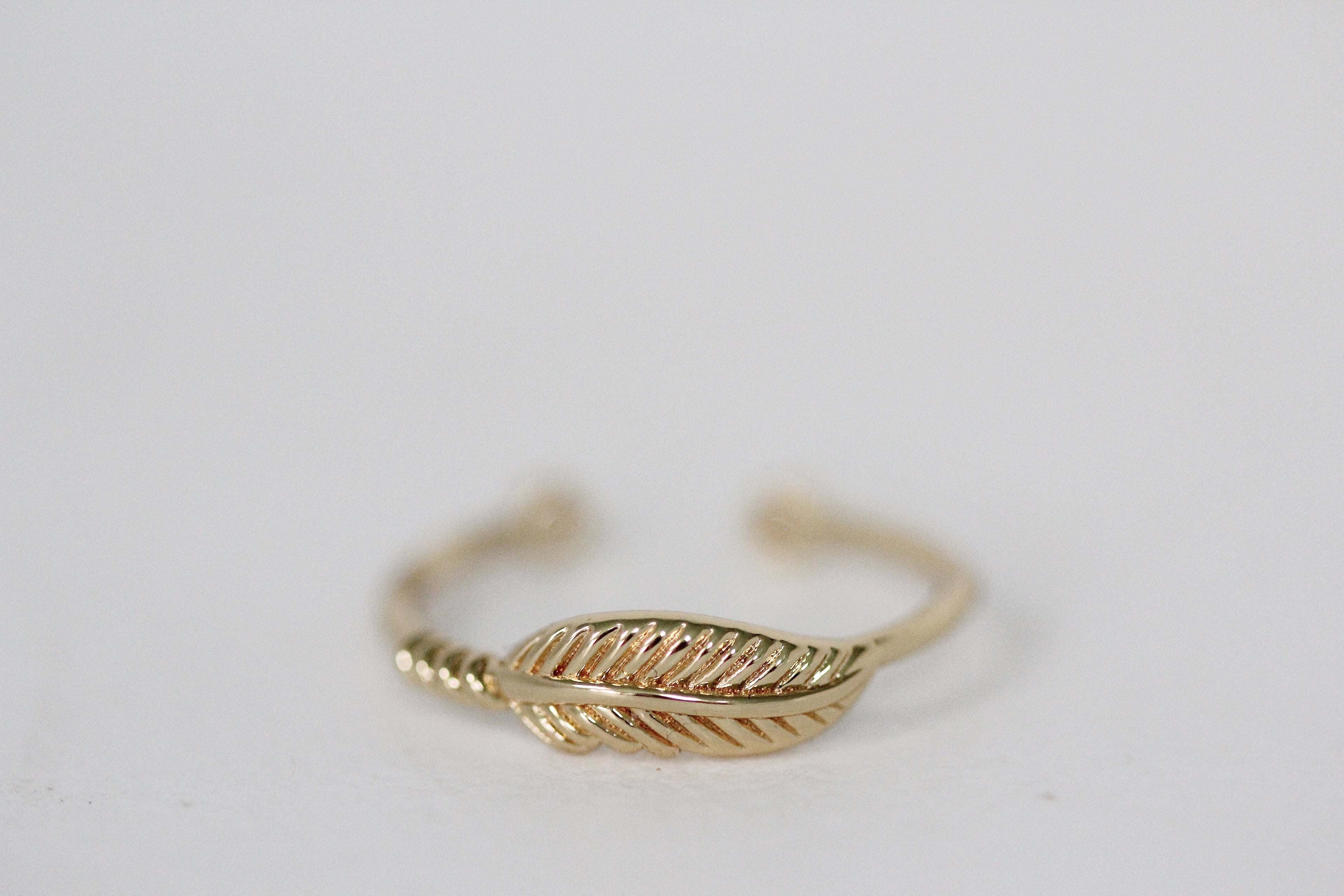 Bohemian Feather Ring with Crystals / Turquoise