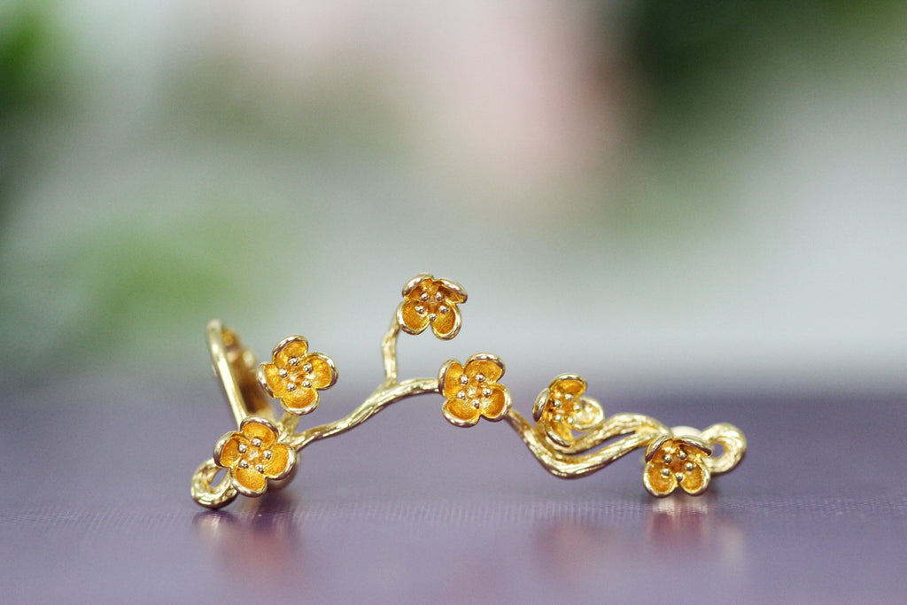 Sakura / Cherry Blossom Floral Ear Cuff