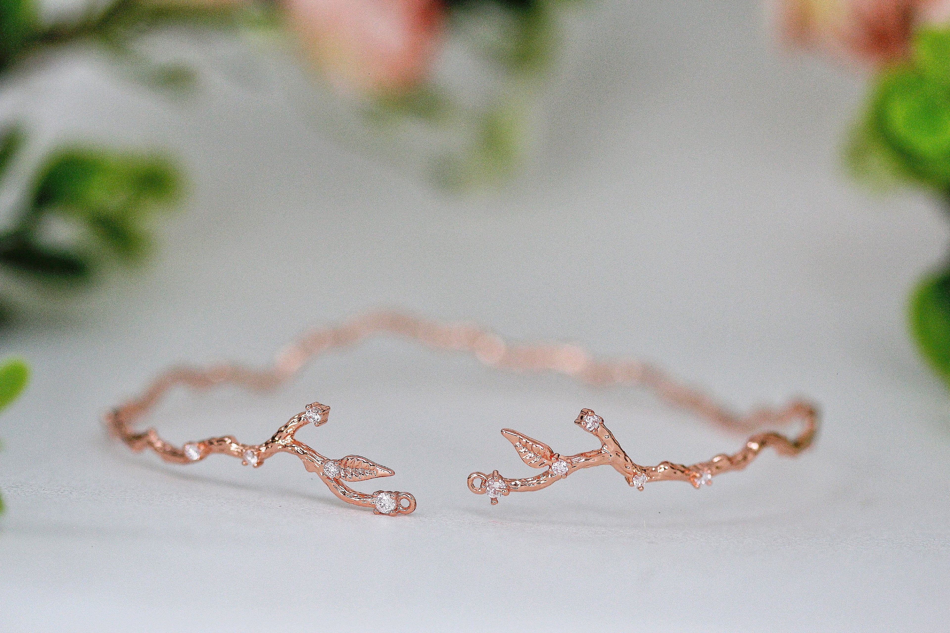 Rustic Branch with Crystals Choker