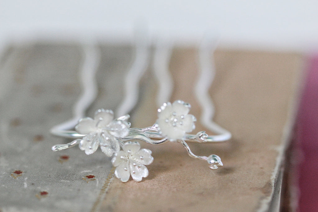 Large Sakura / Cherry Blossom Hair Prong