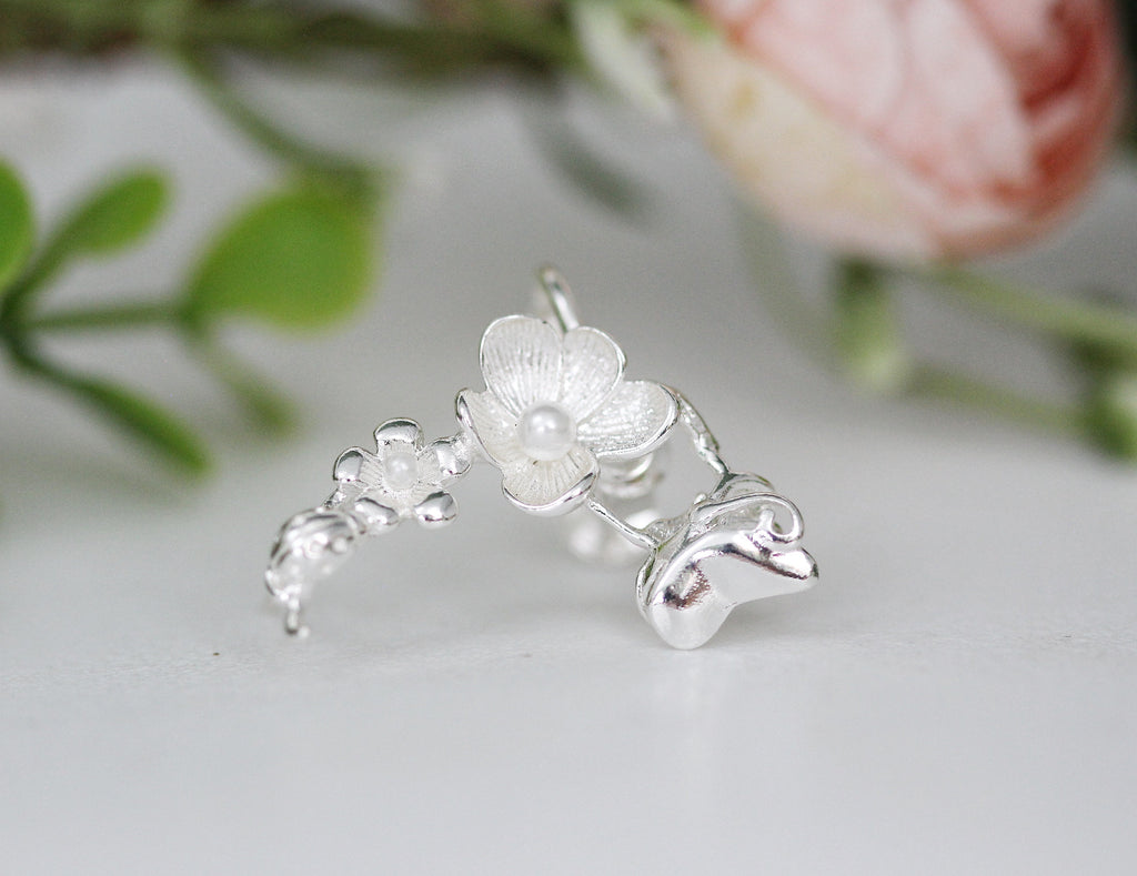 The Butterfly and the Ladybug Ear Cuff