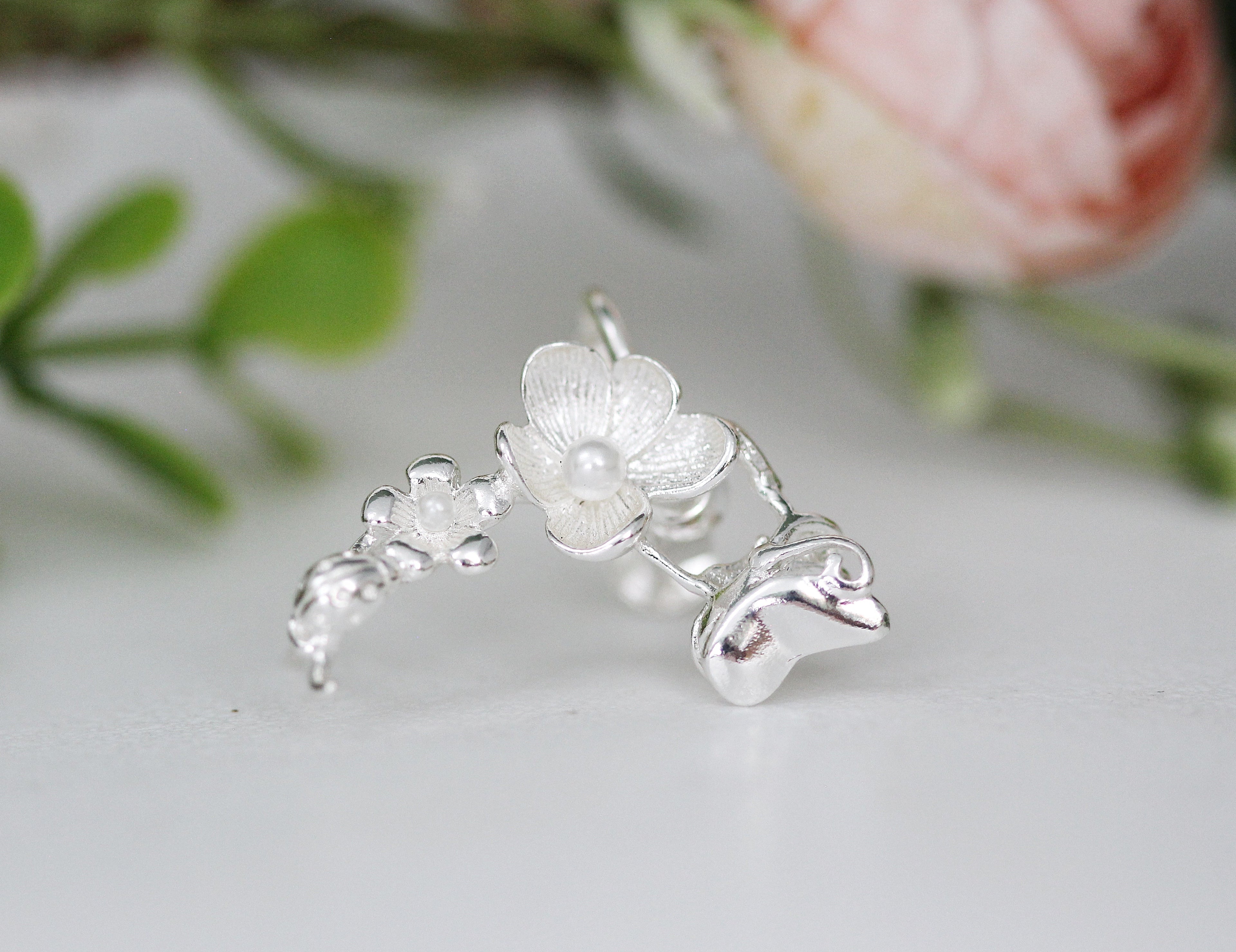 The Butterfly and the Ladybug Ear Cuff