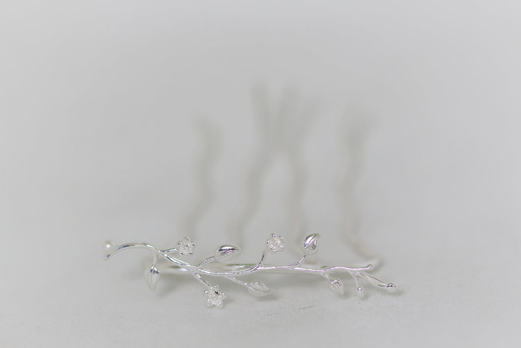 Enchanted Garden Floral Hair Prong