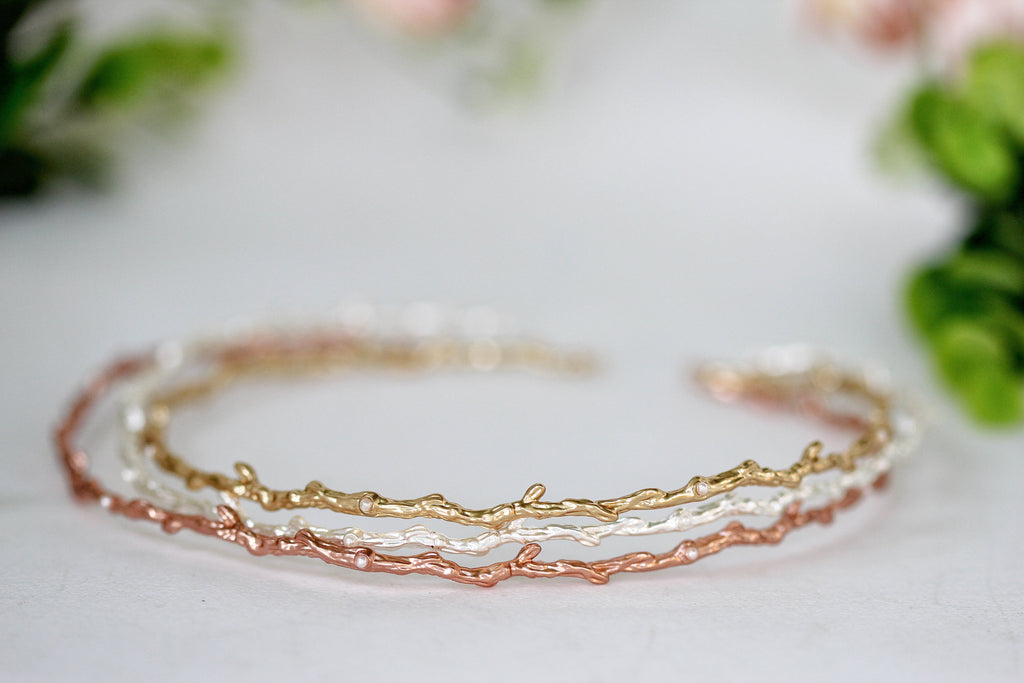 Rustic Branch with Seed Pearls Choker