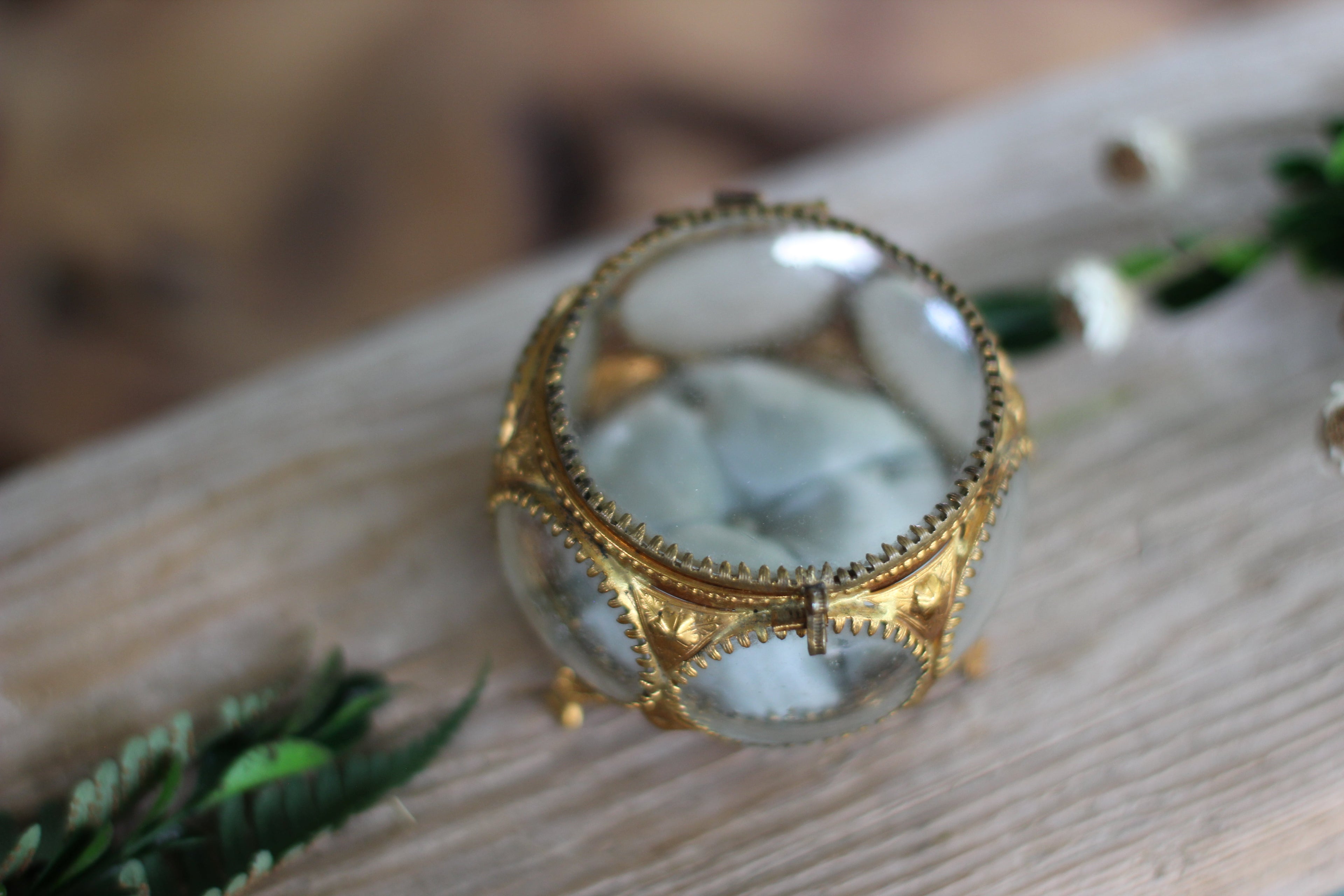 Antique Rare French Victorian Light Blue Jewelry Box