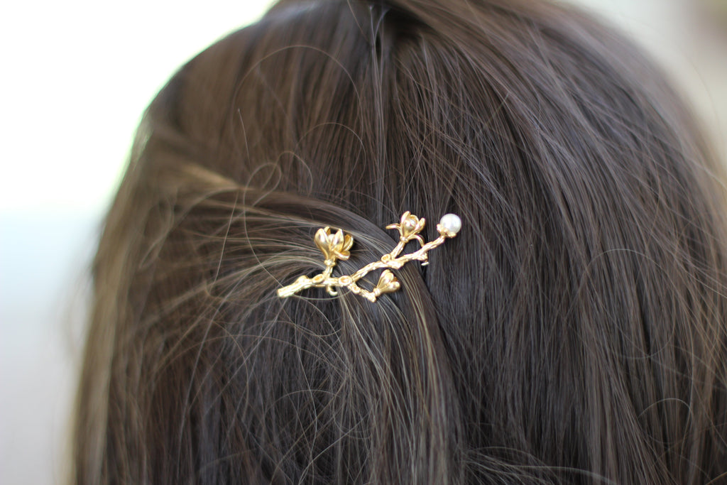 Magnolia Branch Barrette