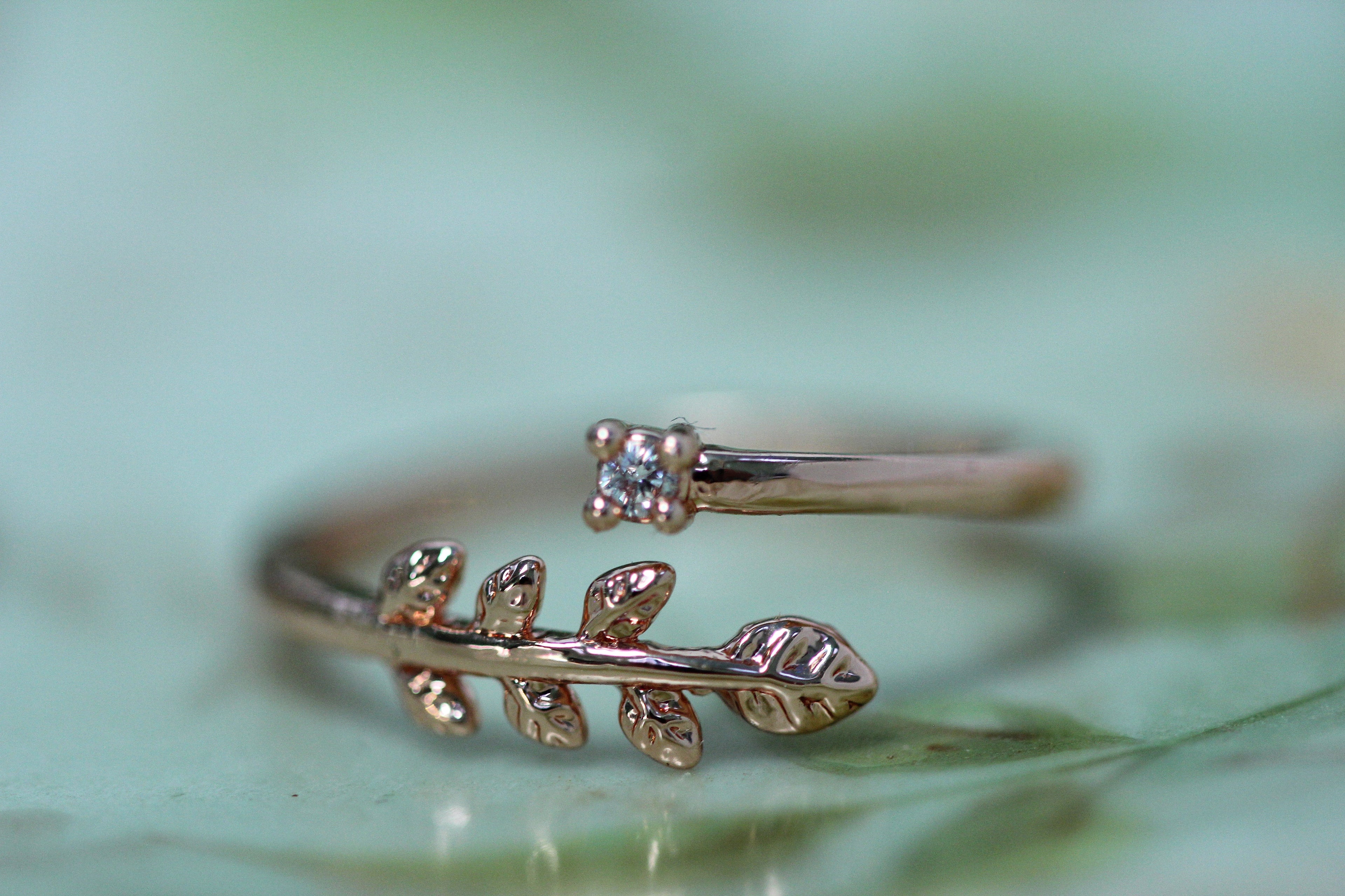 Crystal & Fern Ring