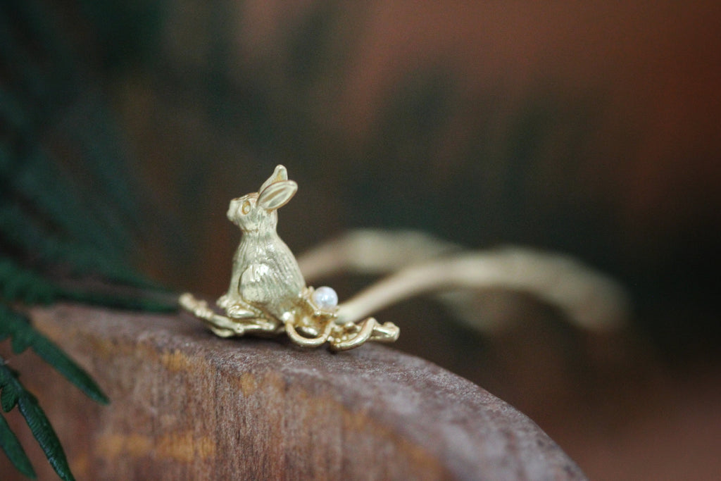 Cottontail Bunny Hair Pin