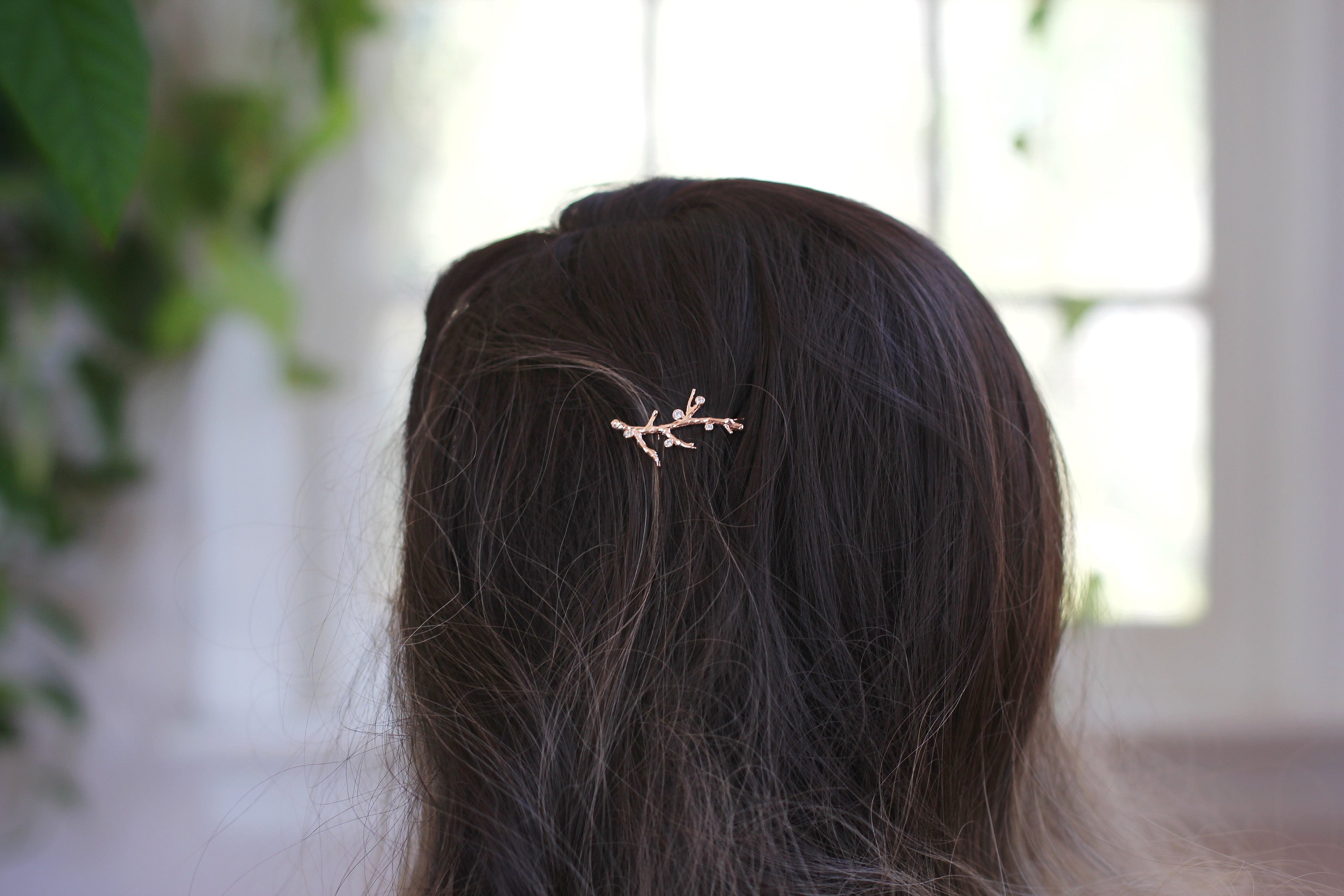 Crystals Coral Barrette