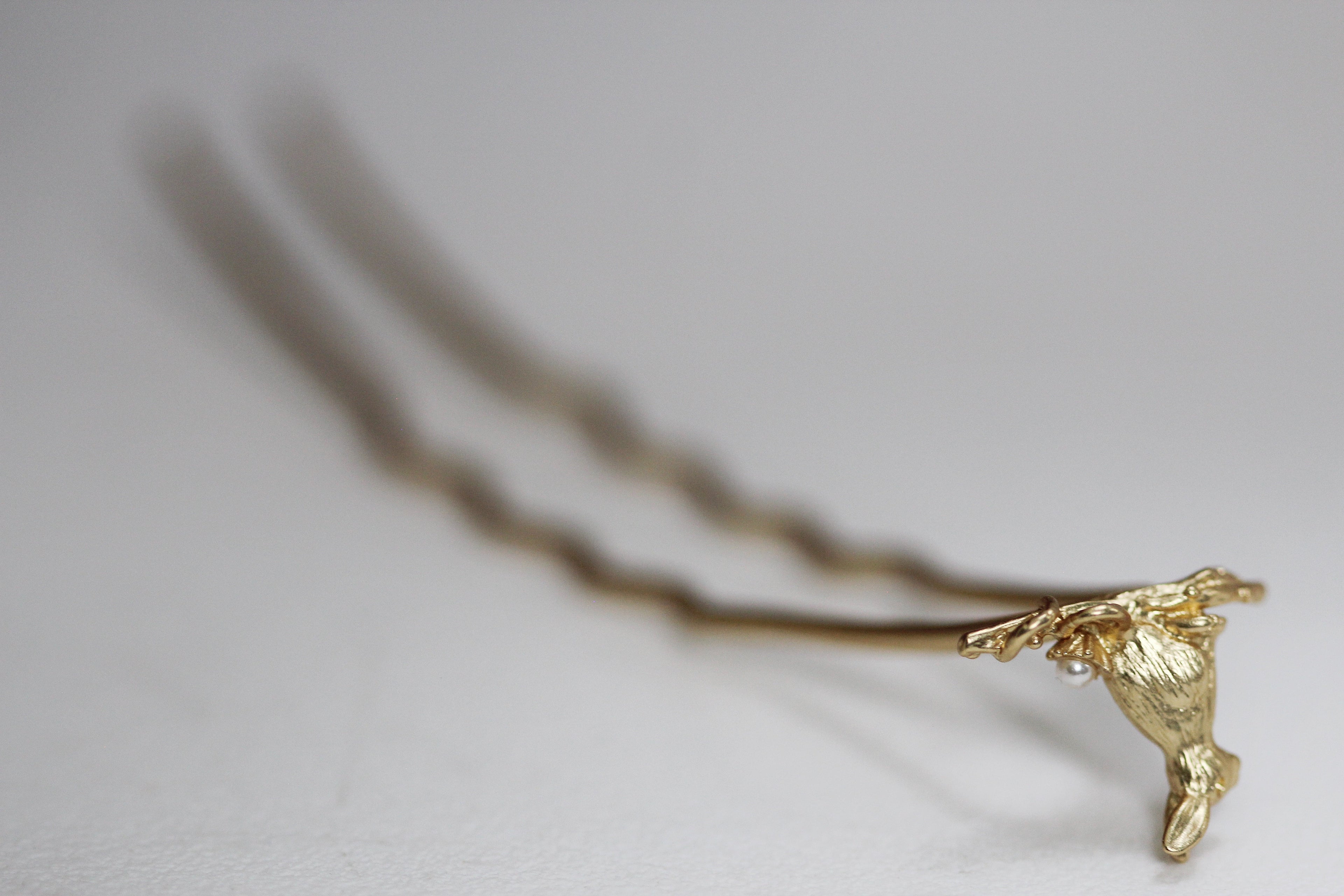 Cottontail Bunny Hair Pin